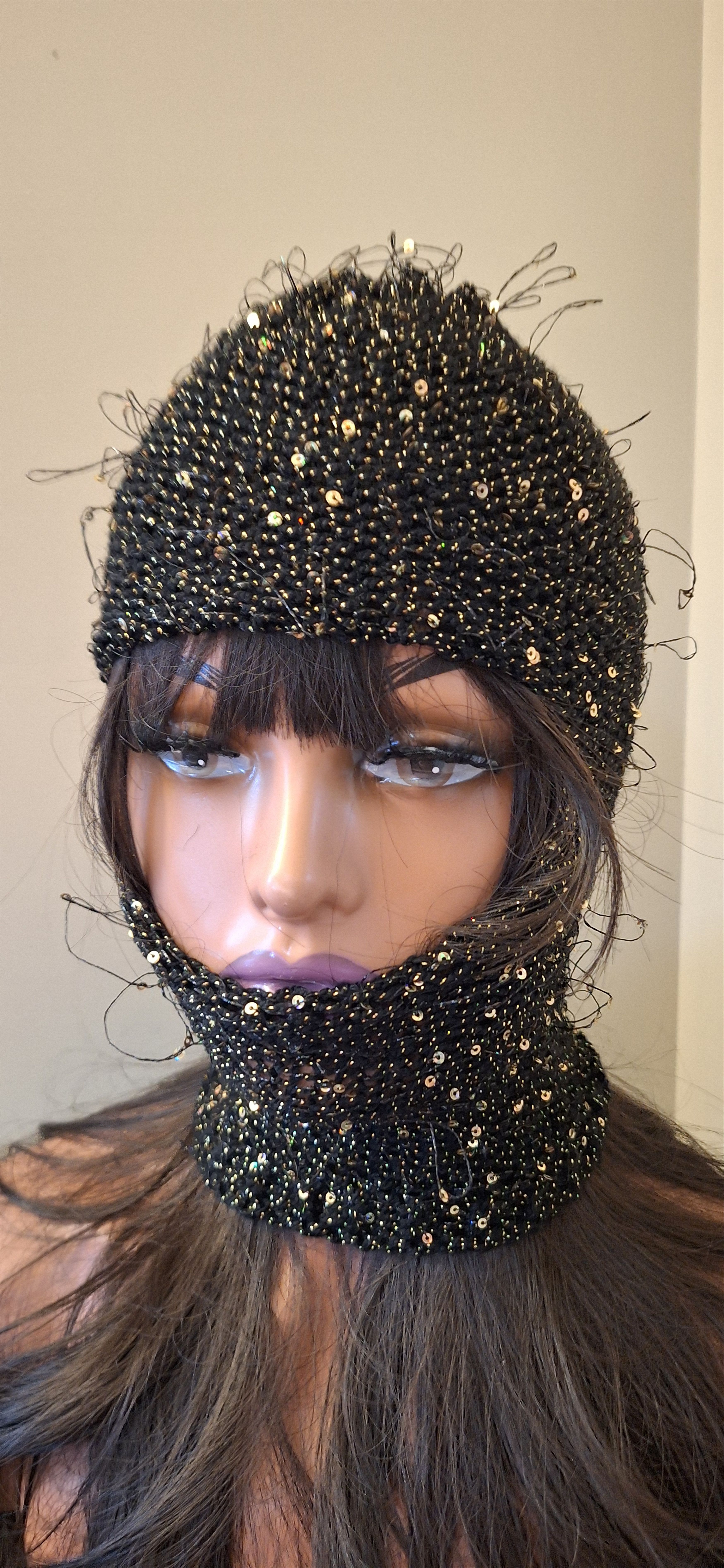 Other Fiber Riot 05- Sequin Black Balaclava Size ONE SIZE - 5 Thumbnail