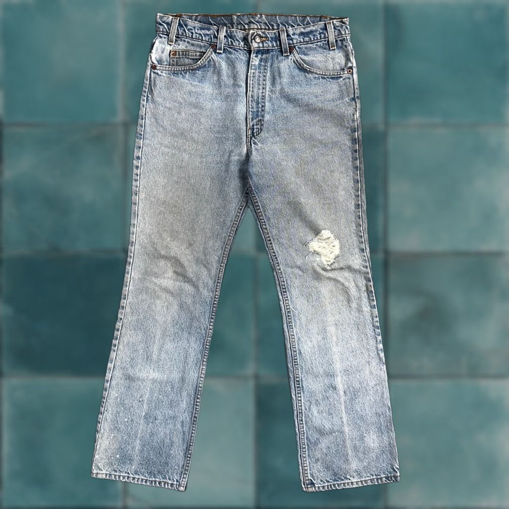 VINTAGE Levi's 517 Jeans Men Medium Blue 80s USA Bootcut Flare