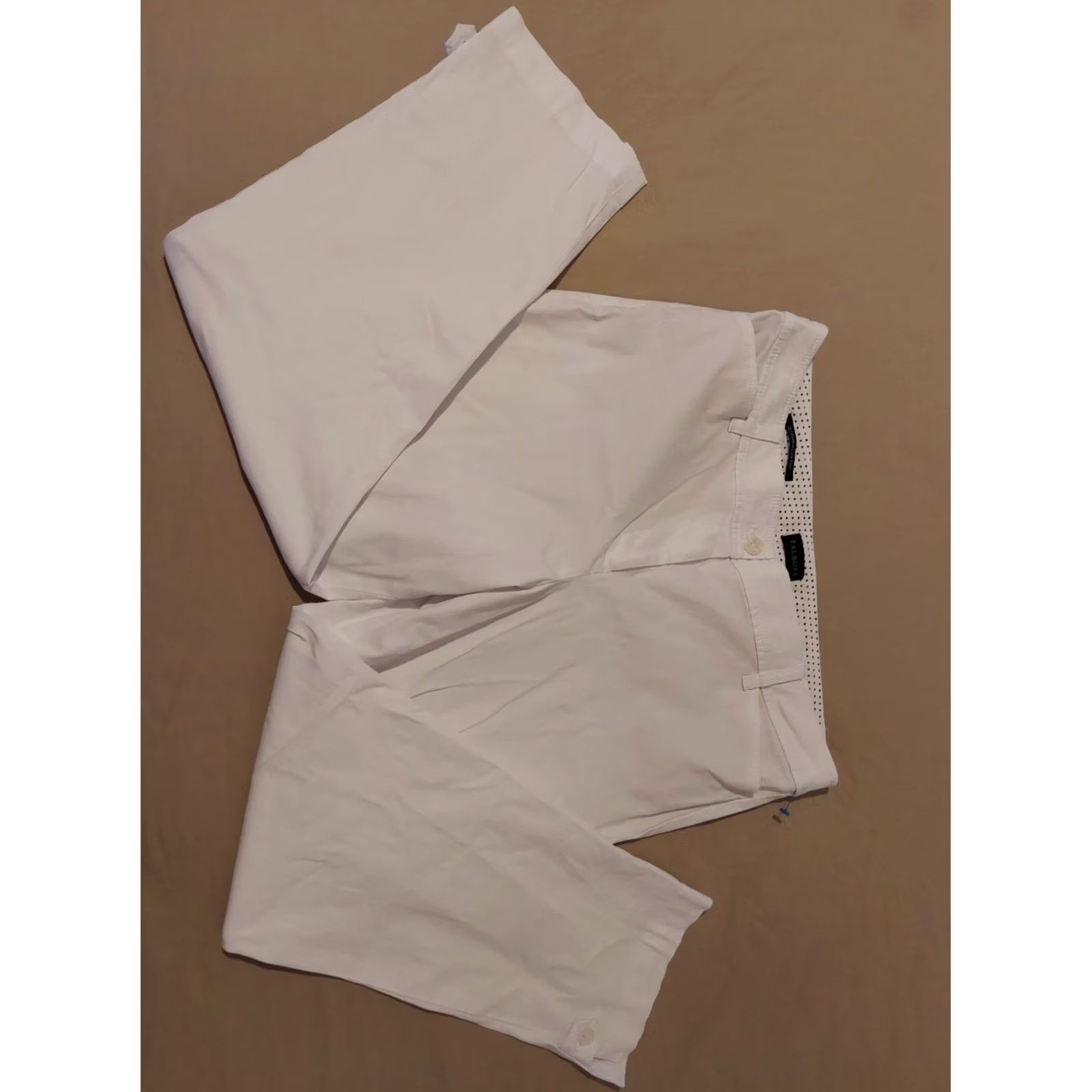 Talbots Womens Talbots 12 White Cotton Chino Crop Pants Trouser Slack Dress Khaki Size 34" / US 12 / IT 48 - 3 Thumbnail