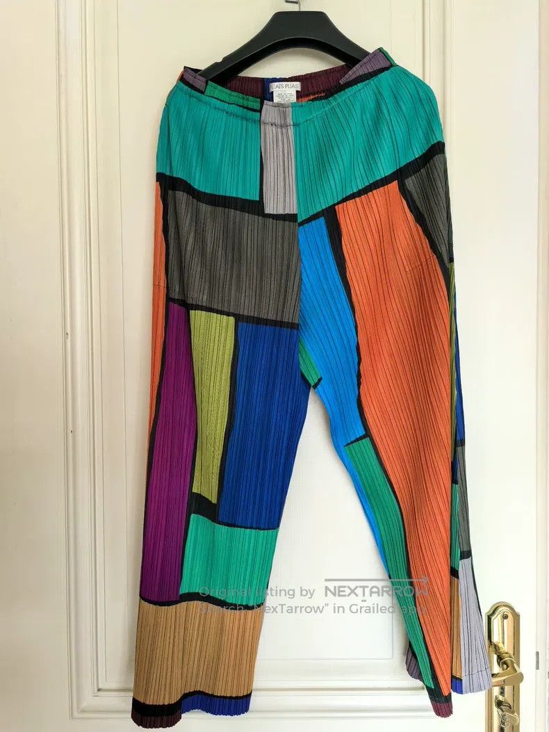 Issey Miyake Issey Miyake size:5 Color-Block Pants Size 31" - 1 Thumbnail