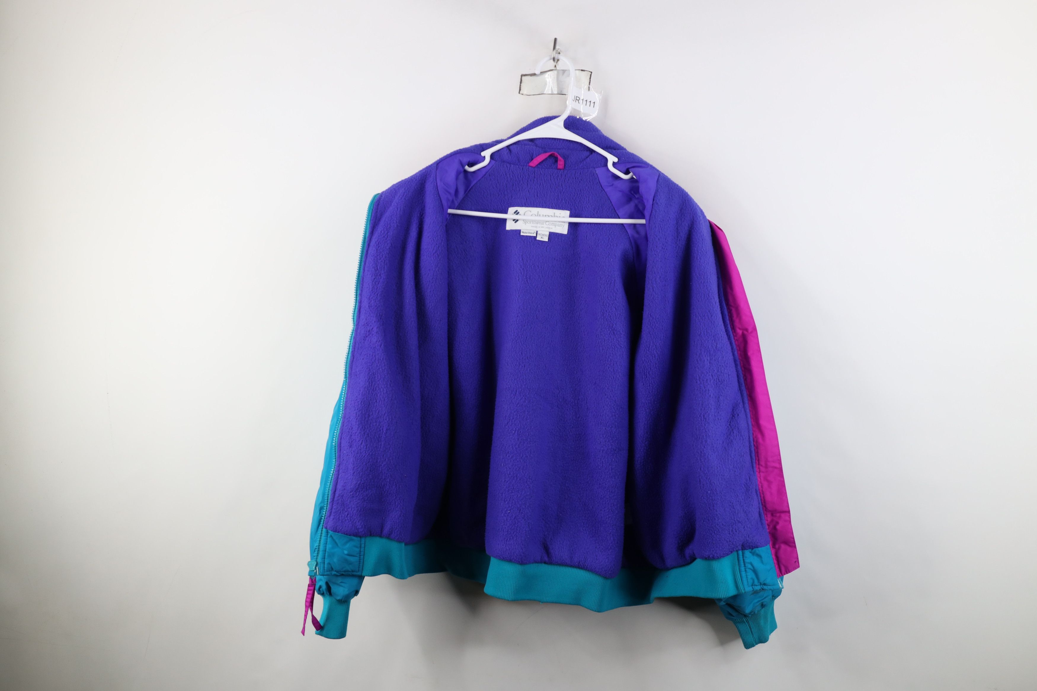 Columbia Vintage 90s Columbia Fleece Lined Bomber Jacket Winter Blue Size XL / US 12-14 / IT 48-50 - 10 Thumbnail