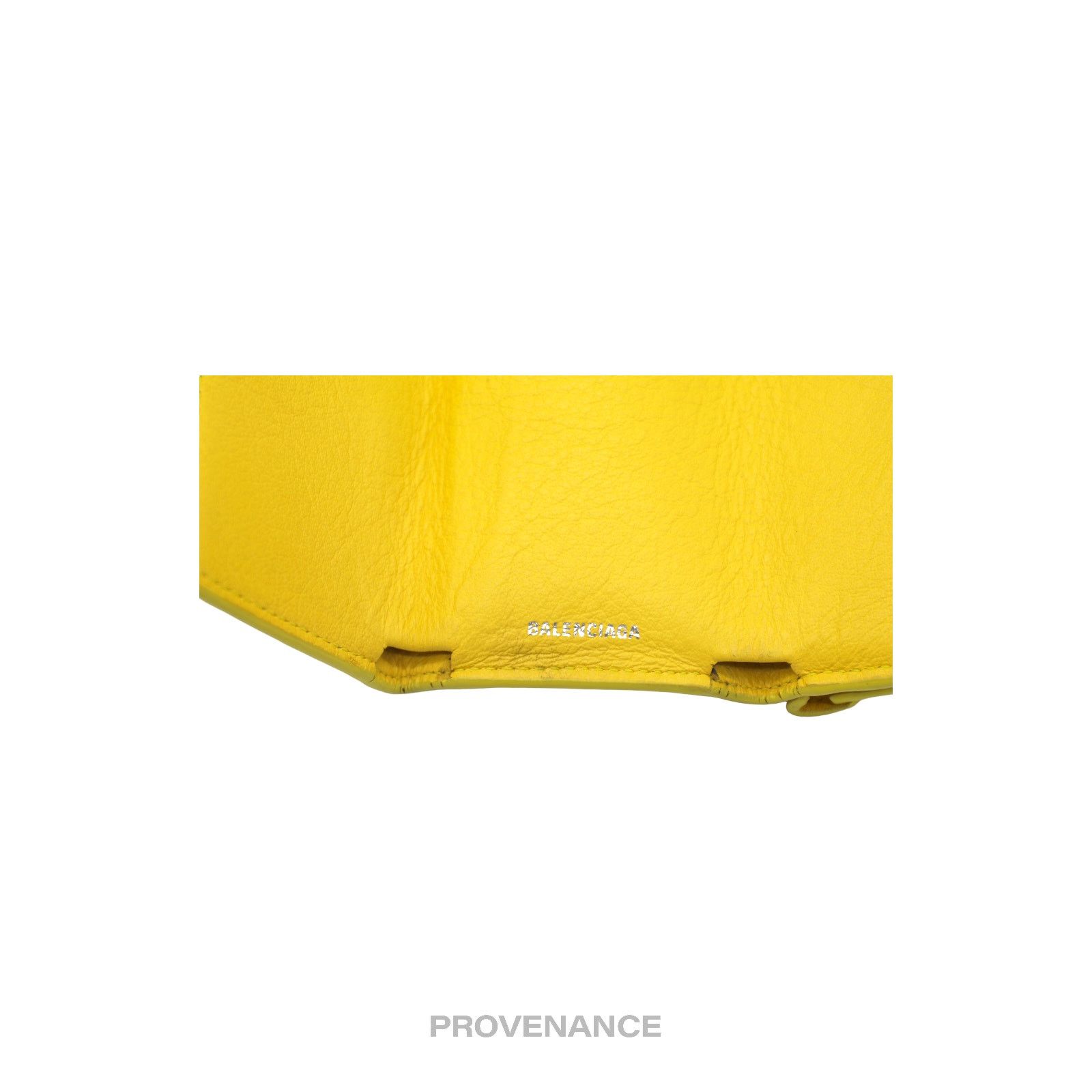 Balenciaga 🔴 Balenciaga Papier Mini Wallet - Yellow Leather Size ONE SIZE - 6 Thumbnail