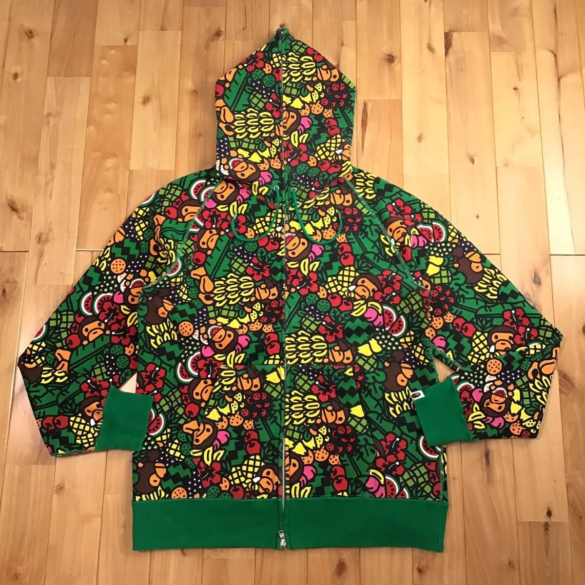 Pre-owned Bape Xl Tropical Milo Full Zip Hoodie A Bathing Ape Nigo