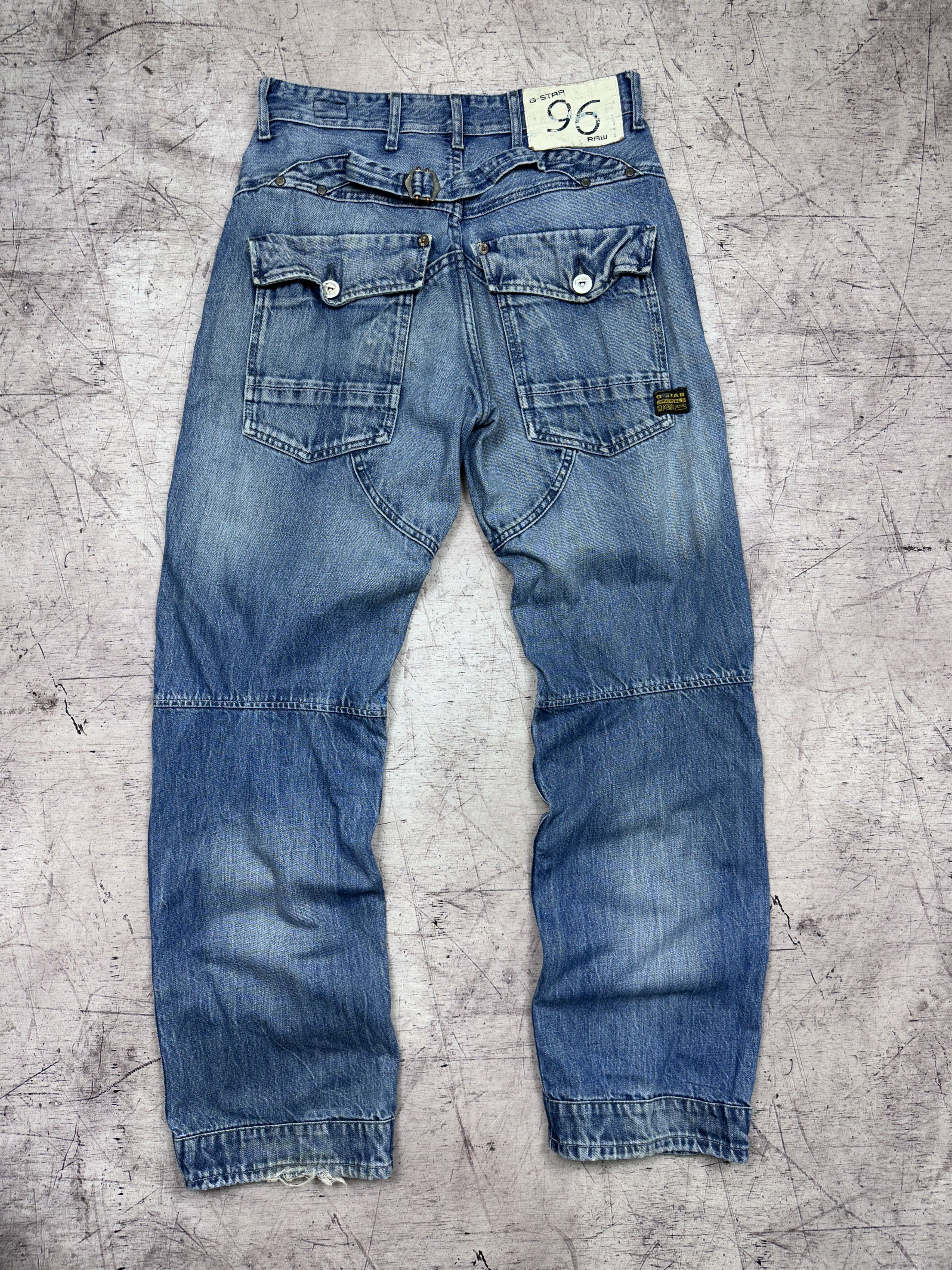 G-Star × Vintage G Star Raw Elwood Vintage Mens Denim Pants Double Knee Jeans Size US 30 / EU 46 - 6 Thumbnail