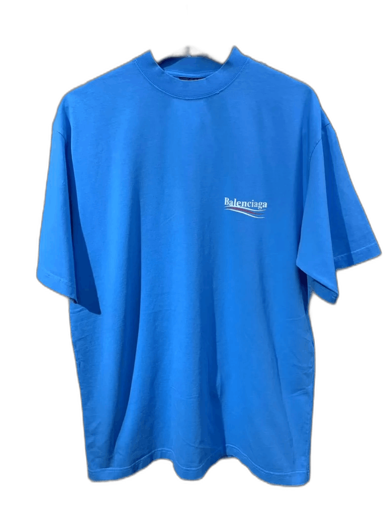 Balenciaga Ice Blue Cracked Tee XXS