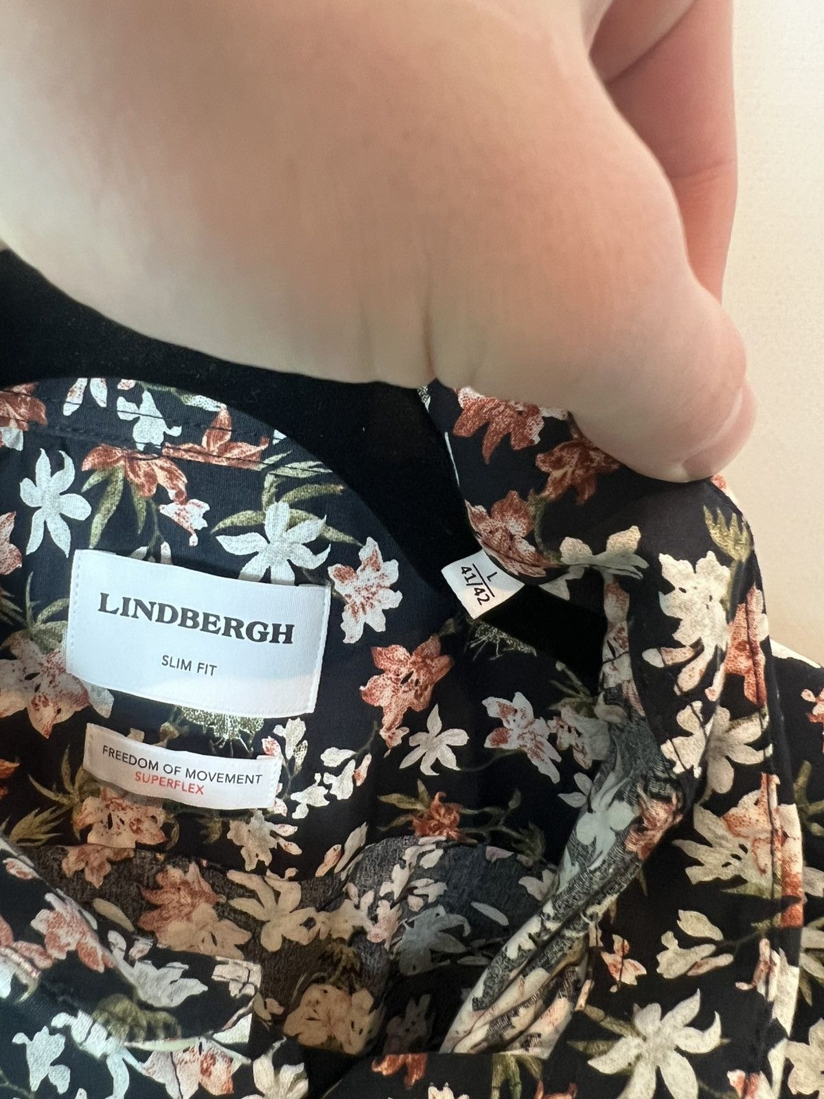 Lindbergh Vintage designer Lindbergh Flowers Print Button up shirt Size US L / EU 52-54 / 3 - 7 Thumbnail