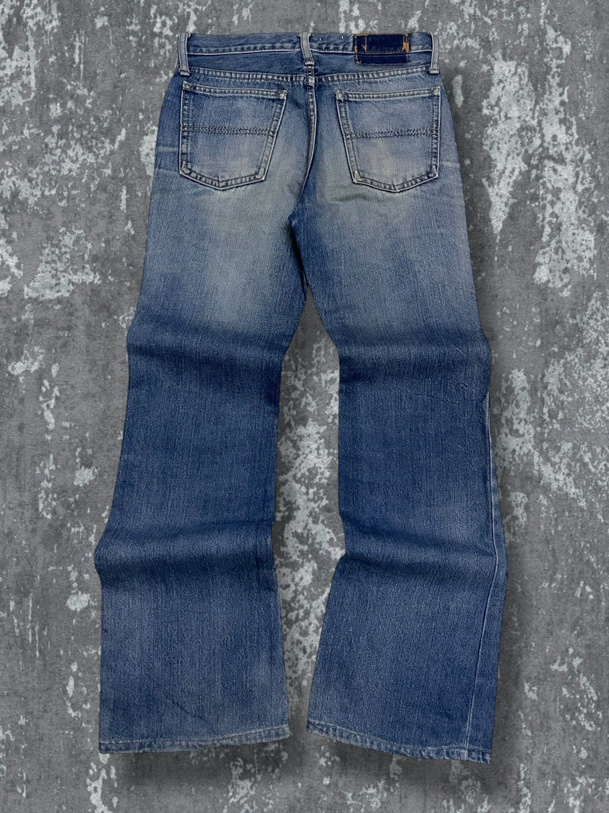 Big John Vintage Designer Big John Talon Zip Flared Distressed Denim Size US 28 / EU 44 - 9 Thumbnail