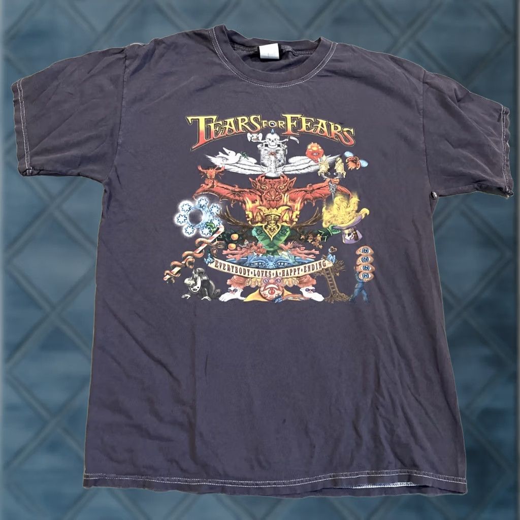 Vintage VINTAGE Giants T-Shirt Mens Short Sleeve Gray L Tears for Fears Everybody Loves A Happy Ending Love 80s Decade Concert Theme Size US L / EU 52-54 / 3 - 1 Thumbnail