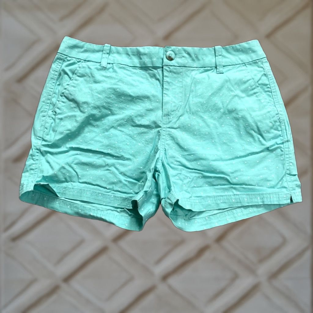 Vintage VINTAGE? Wait—this item isn't vintage. So: Columbia PFG Active Shorts Women 10 Green Polka Dot Pockets Outdoor Casual W34 Size 32" / US 10 / IT 46 - 1 Thumbnail