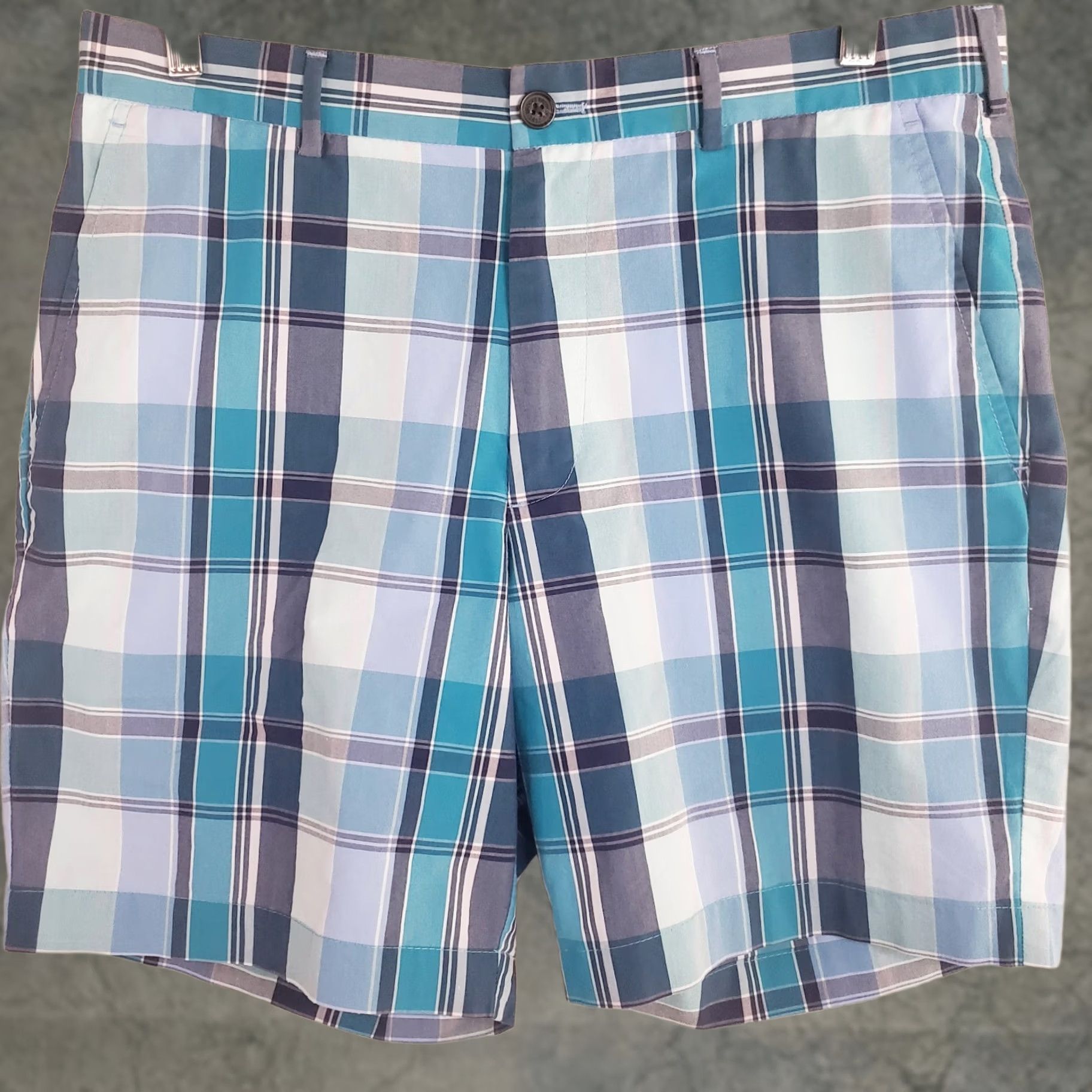 Brooks Brothers Brooks Brothers Mens 36 Blue Multicolor Plaid Golf Shorts 8” Inseam Size US 36 / EU 52 - 1 Thumbnail