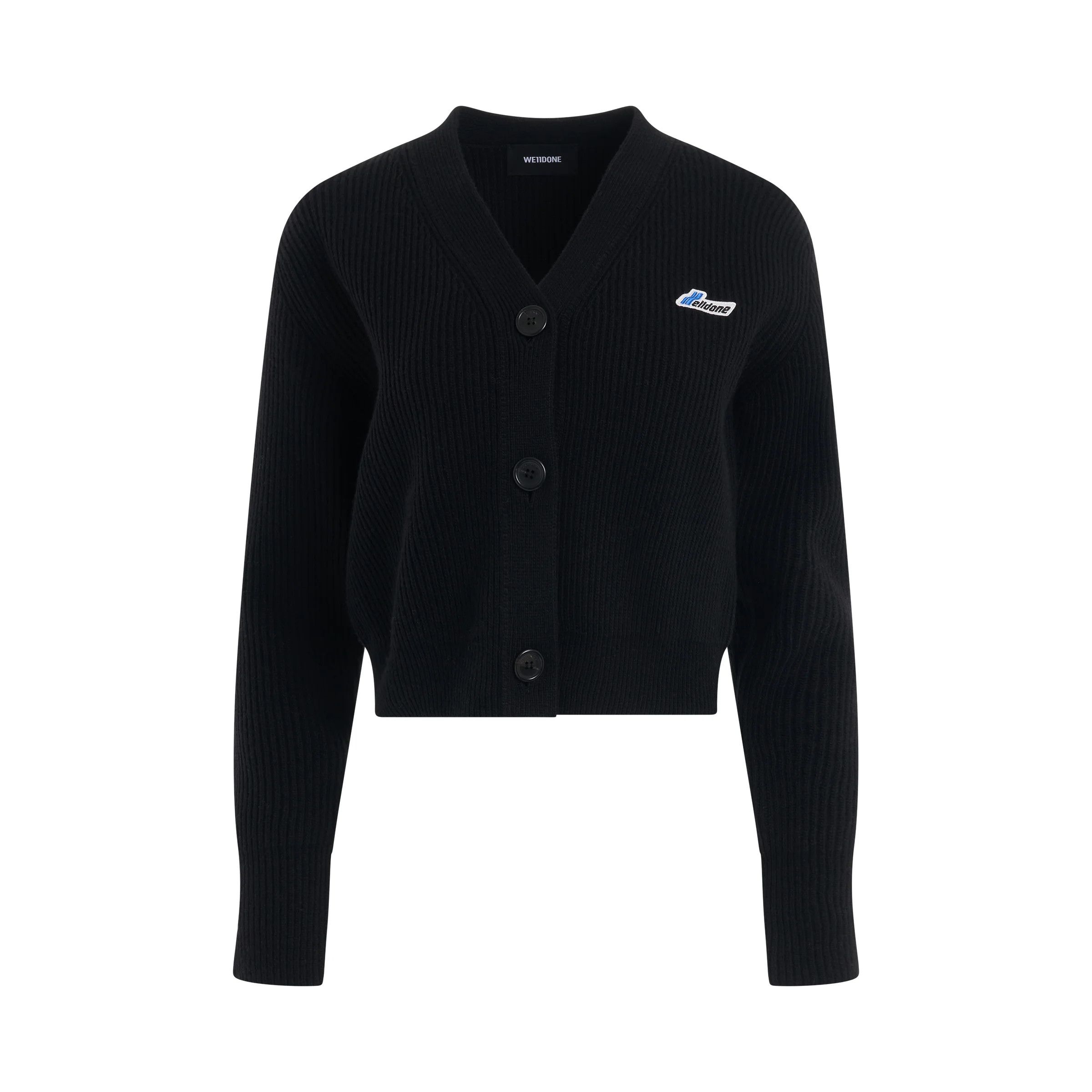 WE11DONE o1mris0824 Short Cardigan in Black Size US L / EU 52-54 / 3 - 1 Thumbnail