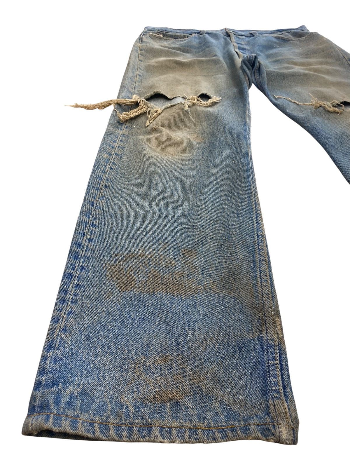 Levi's Levi’s 501 90’s Mud Wash Ripped Jeans Size US 34 / EU 50 - 6 Thumbnail
