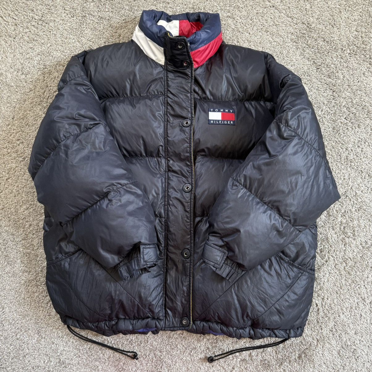 Tommy Hilfiger 🔴Tommy Hilfiger Puffer Jacket Size Large Bubble Black Navy Size US L / EU 52-54 / 3 - 8 Thumbnail