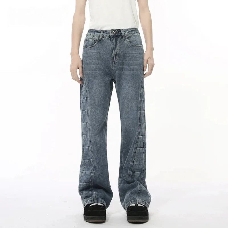 Straight Leg Casual Solid Colour Loose Jeans