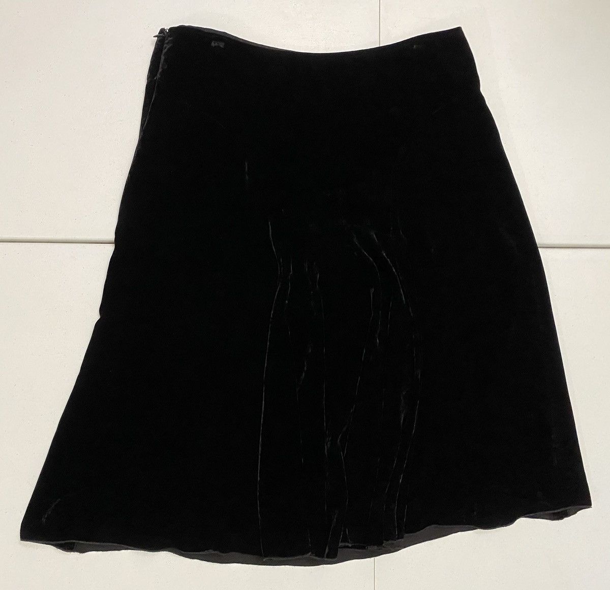 Max Mara Max Mara Black Velvet Silk Blend A-Line Skirt 16 US VGC Size 38" / US 16 / IT 52 - 10 Thumbnail