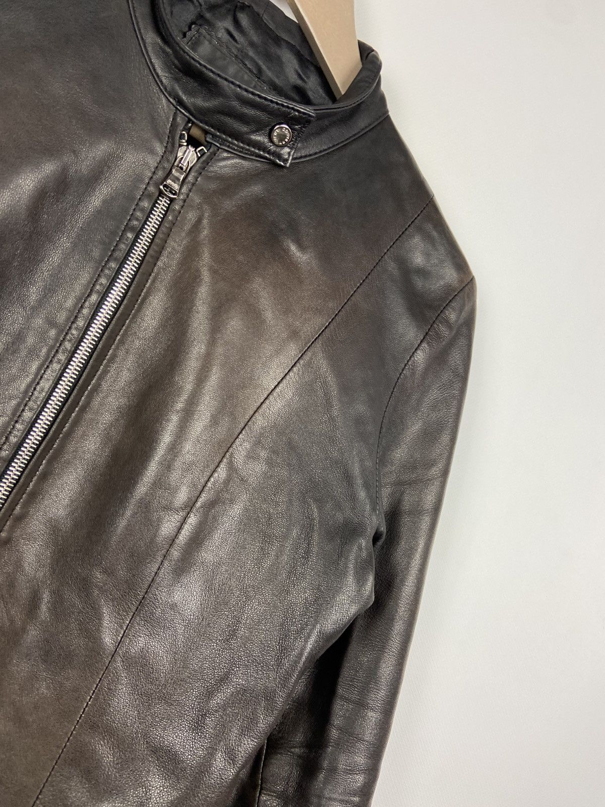 Other Vintage Vent Couvert Women’s Leather Biker Belted Jacket Size XS / US 0-2 / IT 36-38 - 10 Thumbnail
