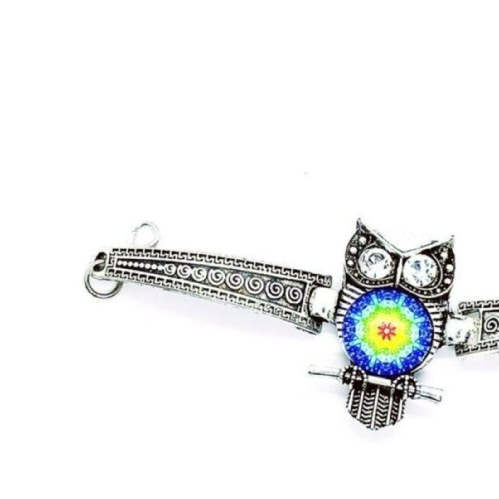 Other Boho Owl Rhinestone Silver-Tone Bracelet NWT Size ONE SIZE - 5 Thumbnail