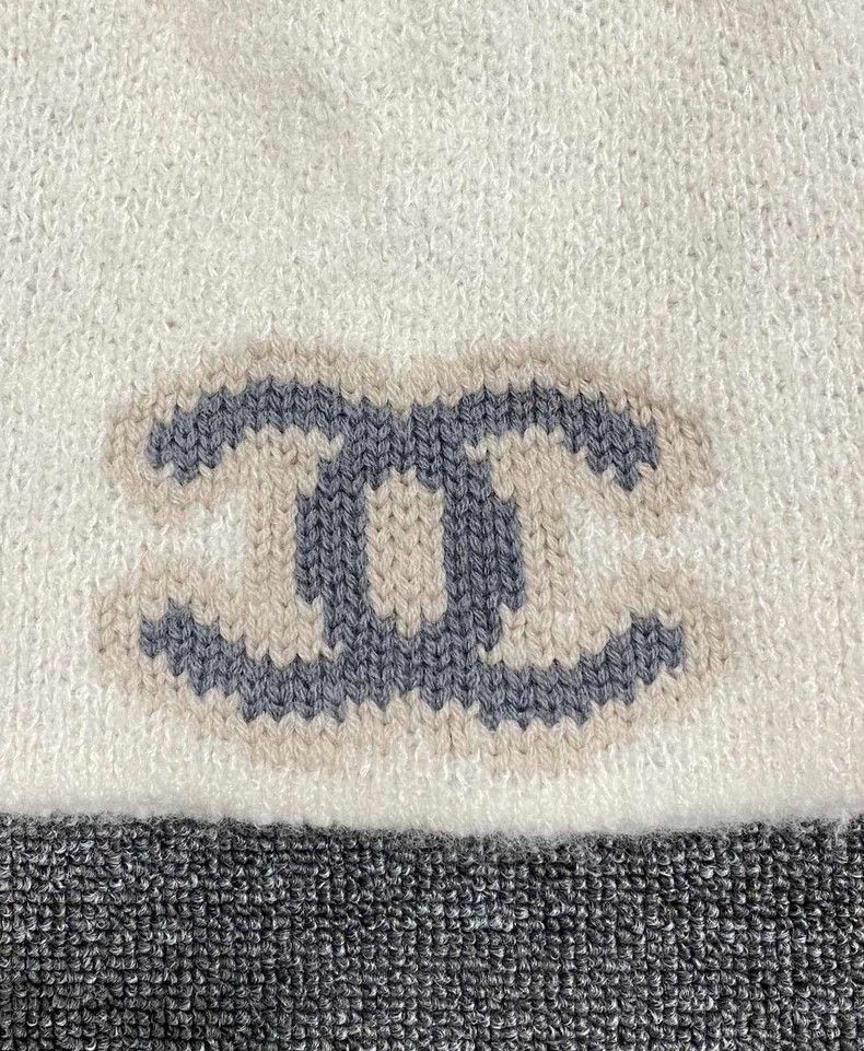 Chanel Chanel Cashmere Cold Hat with Logo -2505 Size ONE SIZE - 2 Thumbnail
