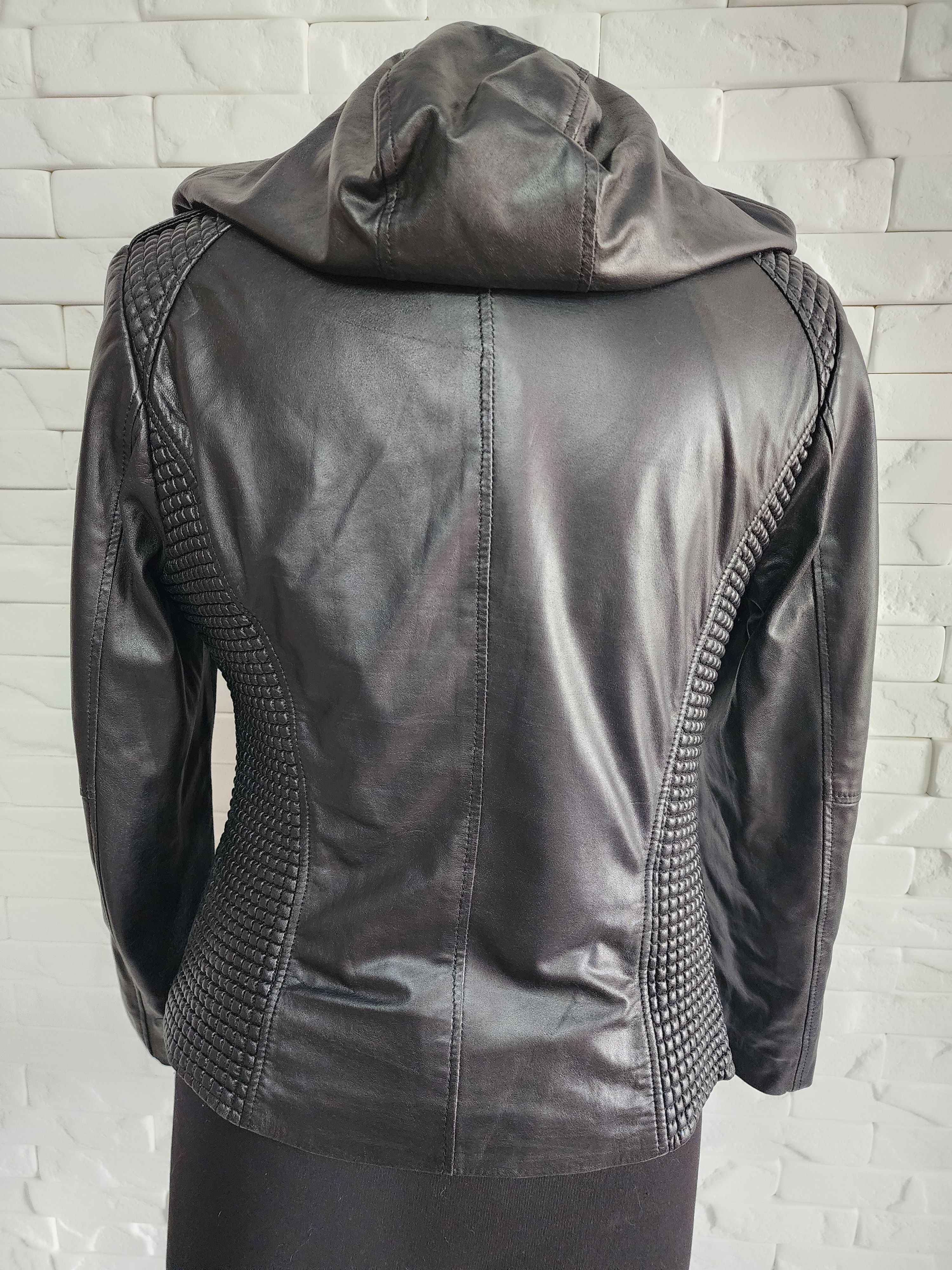 Other Mysterious black women's jacket with a hood. Size L / US 10 / IT 46 - 5 Thumbnail