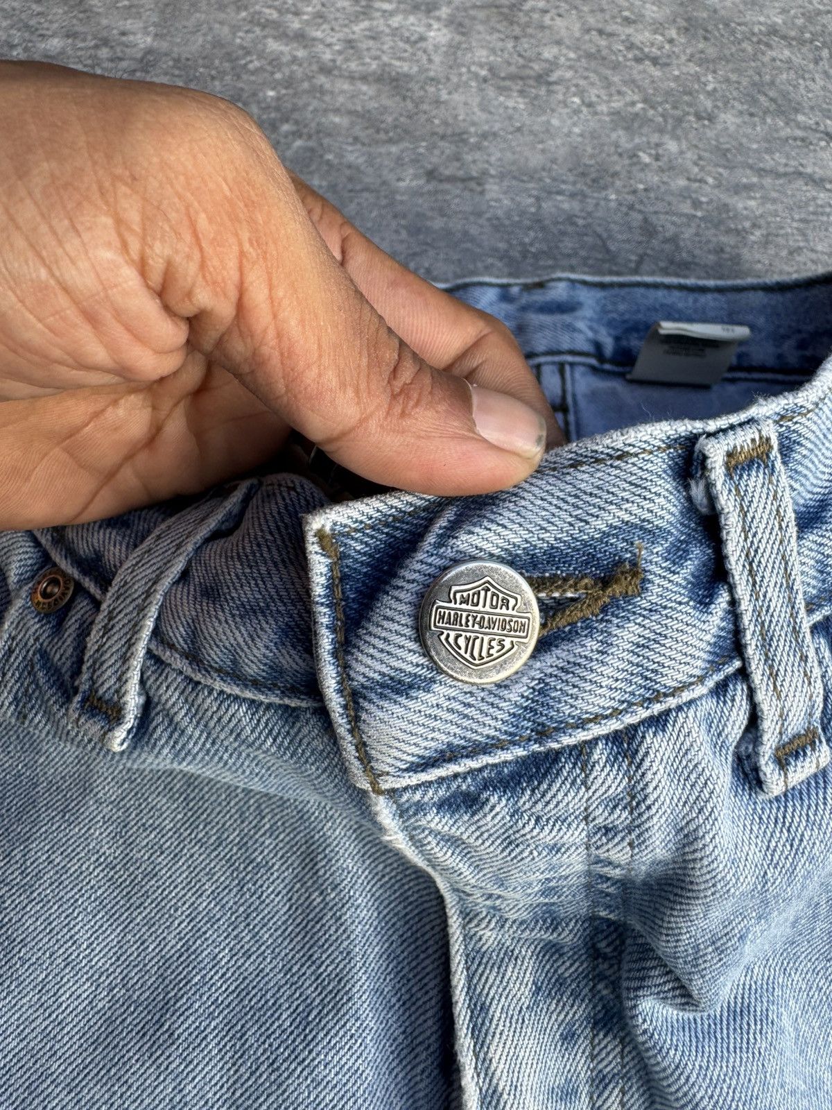 Harley Davidson Harley-Davidson Jeans Mens Leg Denim Biker Motorcycle Size US 32 / EU 48 - 7 Thumbnail