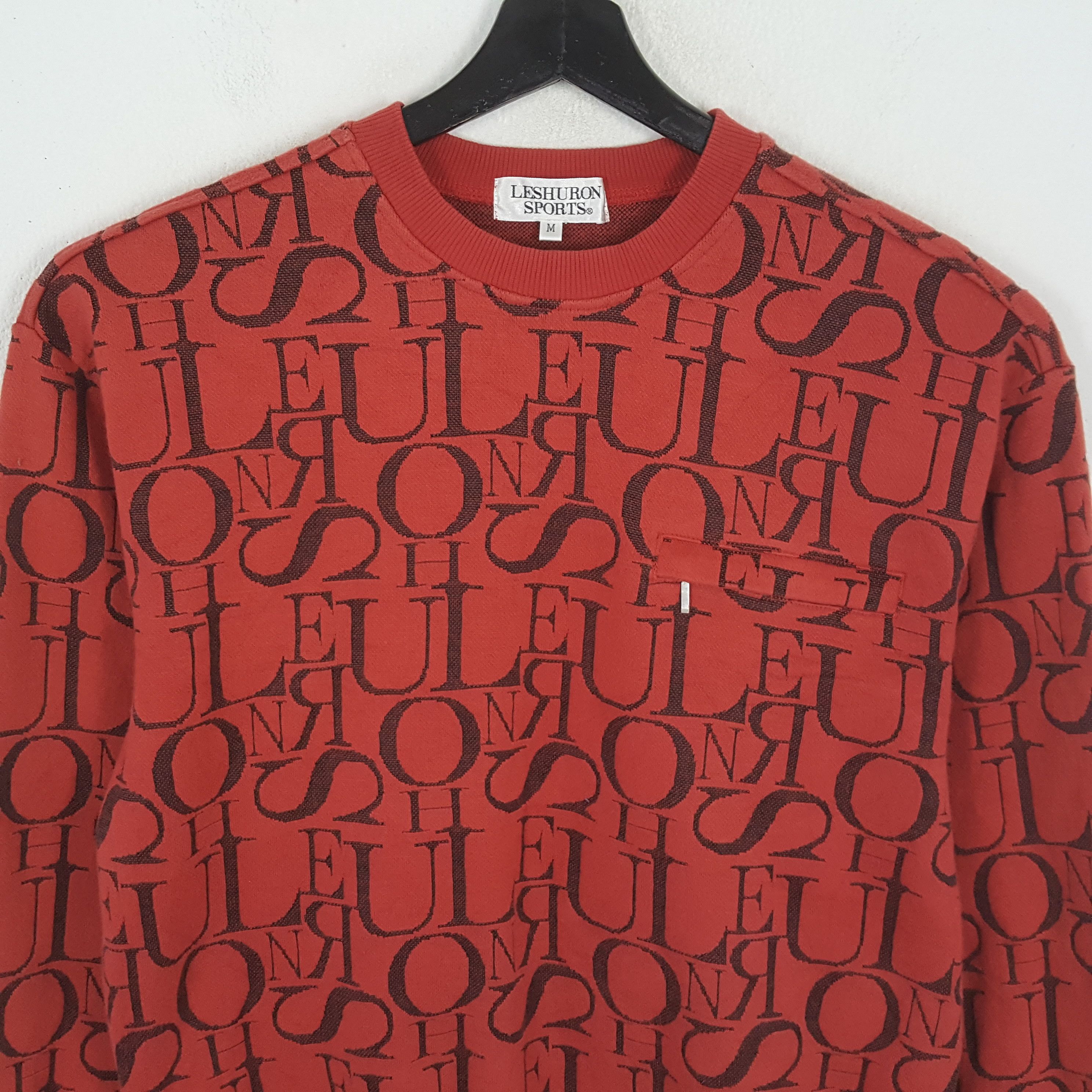 Vintage LESHURON SPORTS Fullprint Design Fashion Style Sweatshirt Size US M / EU 48-50 / 2 - 2 Thumbnail