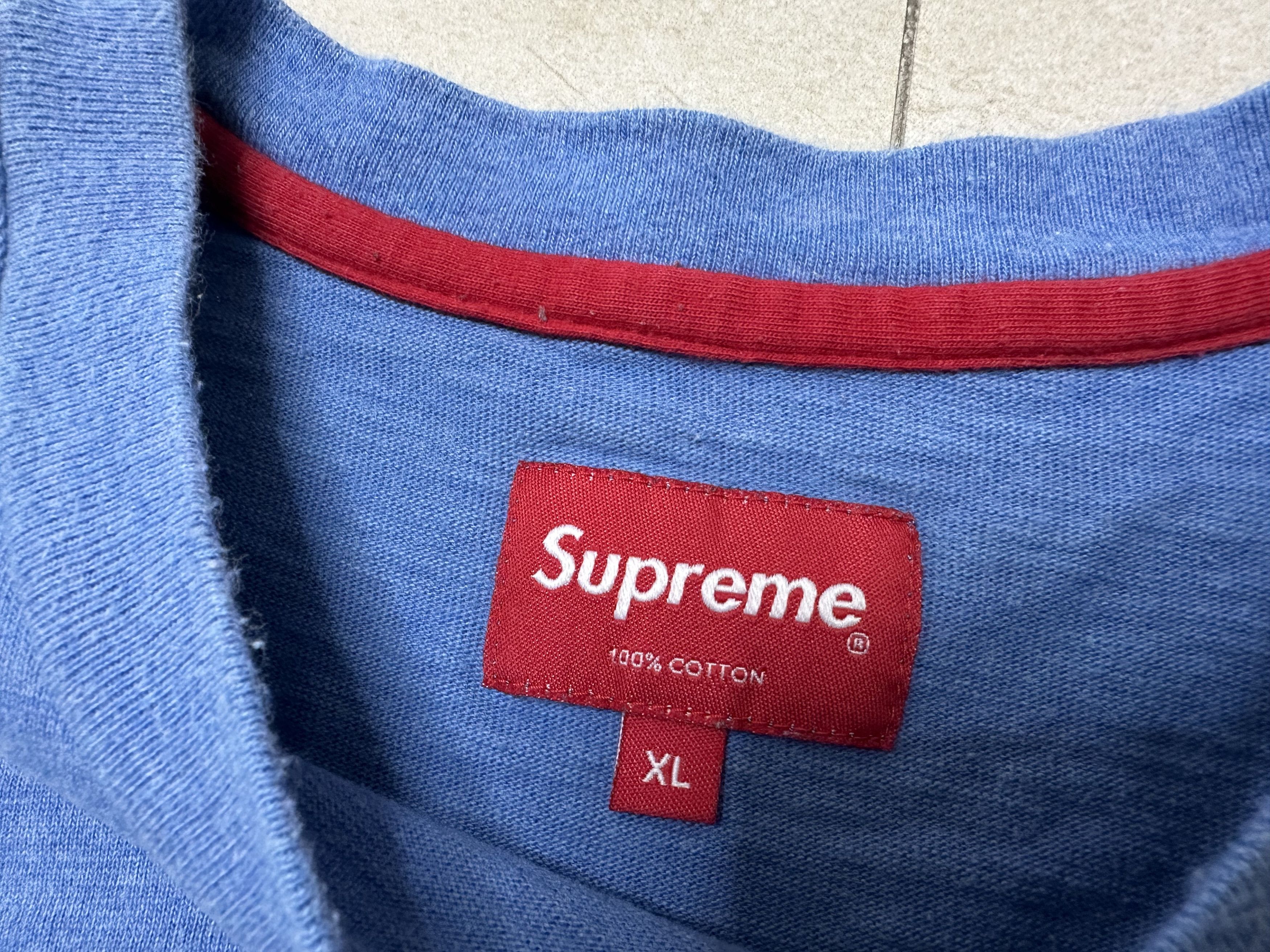 Supreme Supreme Heather Blue S/S Pocket T-Shirt size XL Size US XL / EU 56 / 4 - 3 Thumbnail