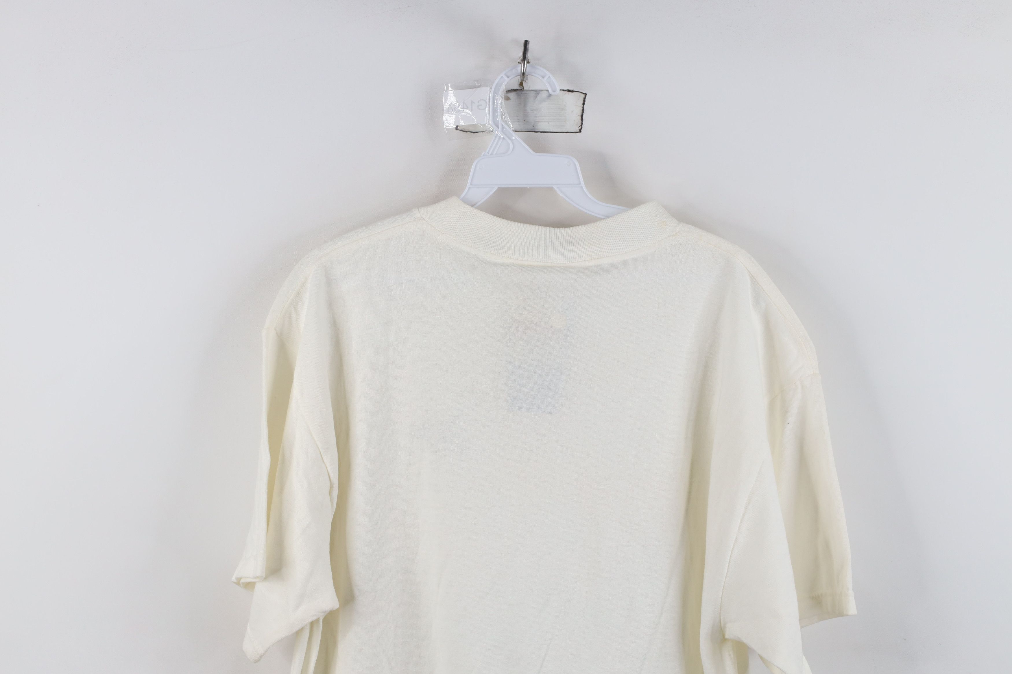 Nike Deadstock Vintage 90s Nike Scott Mini Swoosh T-Shirt White Size US L / EU 52-54 / 3 - 13 Thumbnail