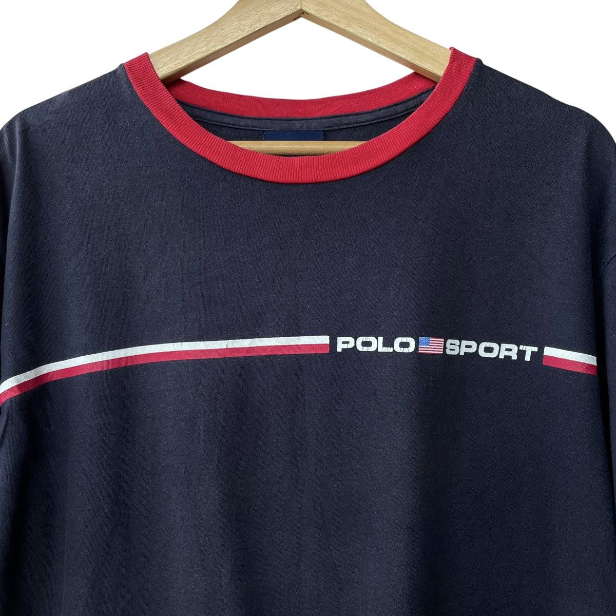 Ralph Lauren Sport Ralph Lauren Polo Sport RL Ringer Collar Logo Tee Size US M / EU 48-50 / 2 - 3 Thumbnail
