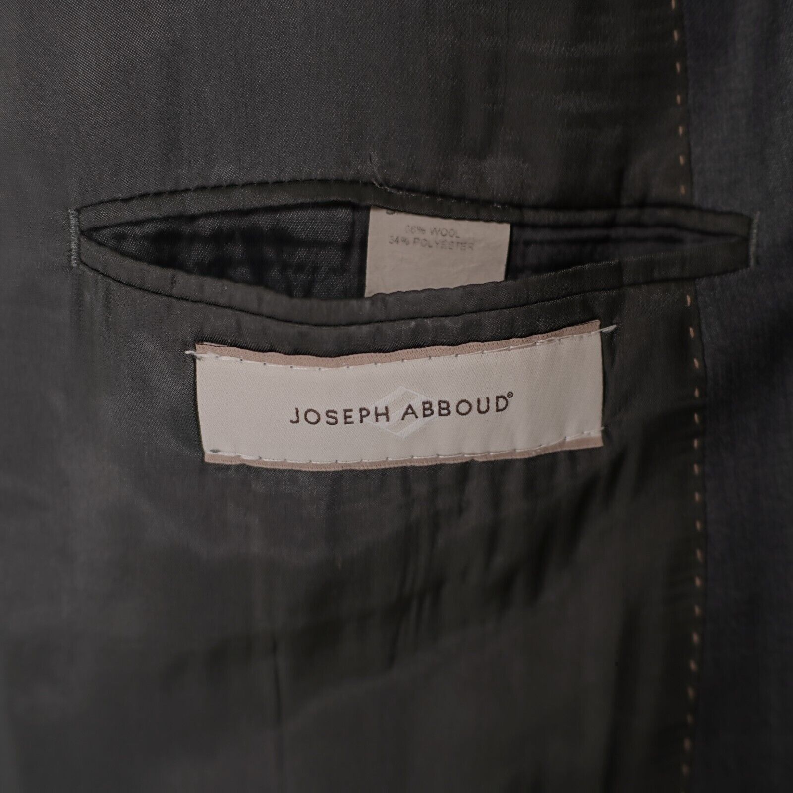 Joseph Abboud Joseph Abboud Wool Blend Gray 2 Button Blazer 42R Size 42R - 9 Thumbnail