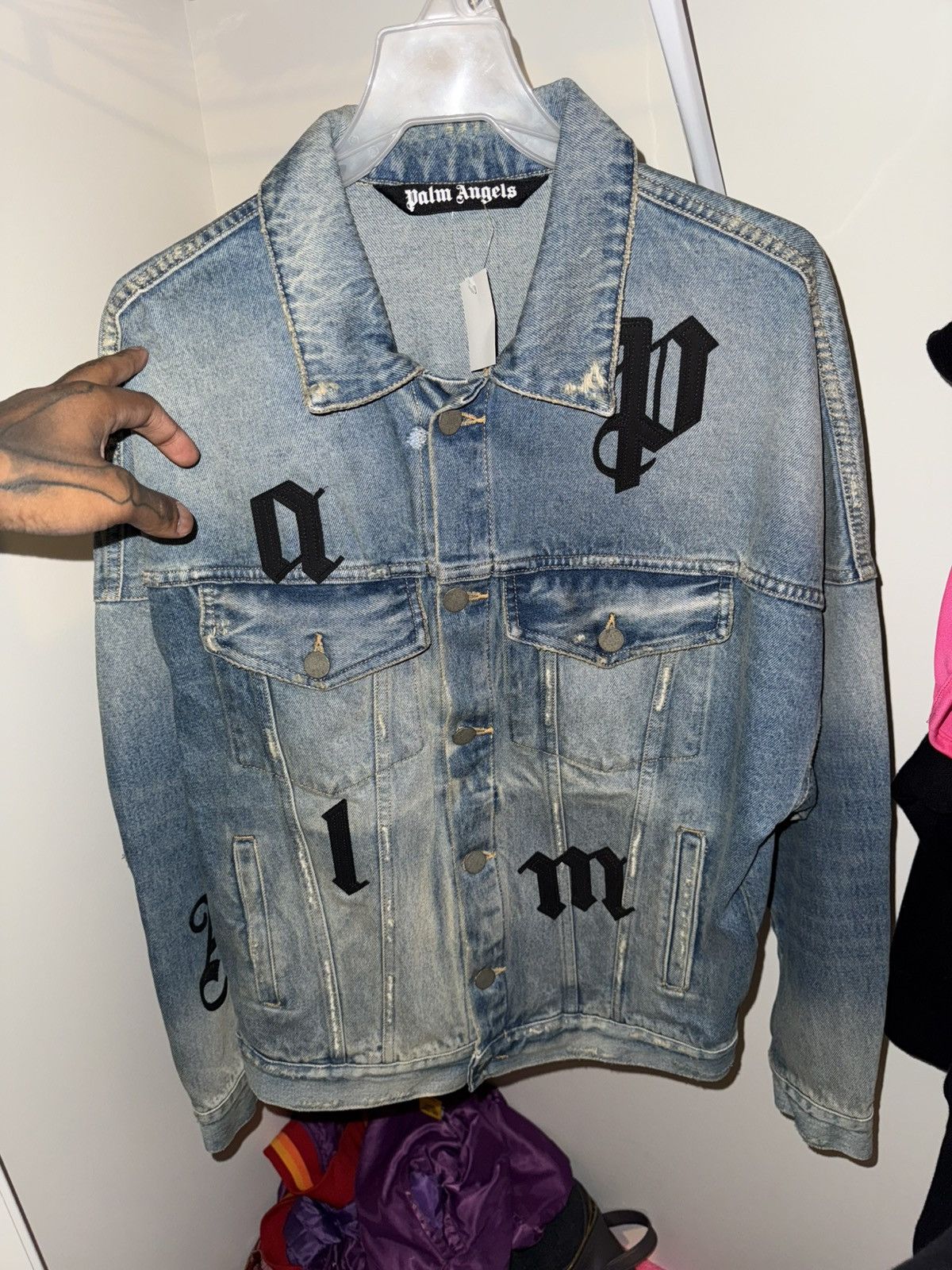 Palm Angels Palm Angels Logo Patch Denim Jacket Size US S / EU 44-46 / 1 - 3 Thumbnail