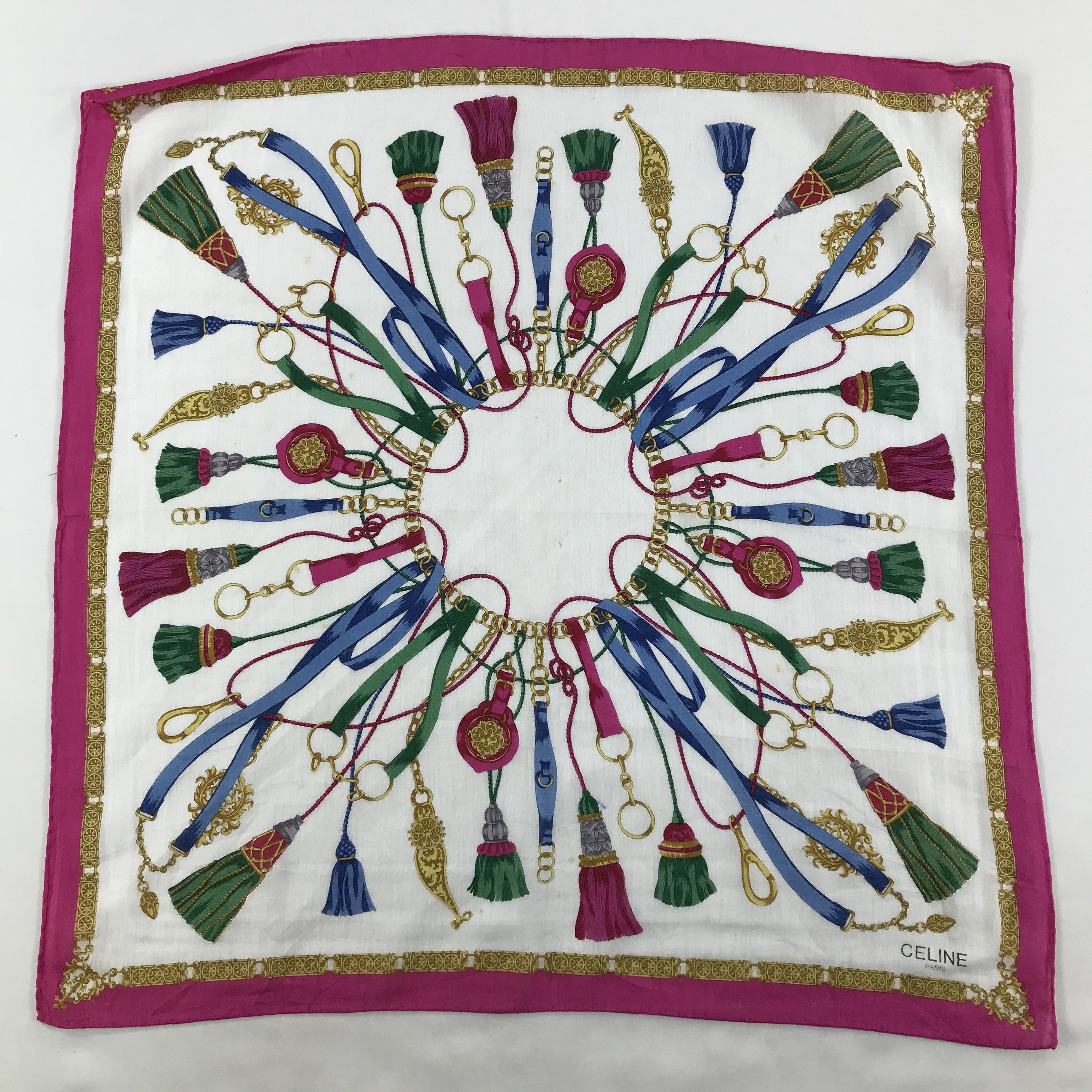 Celine × Vintage Celine Bandana / Handkerchief / Neckerchief - S1427 Size ONE SIZE - 1 Thumbnail