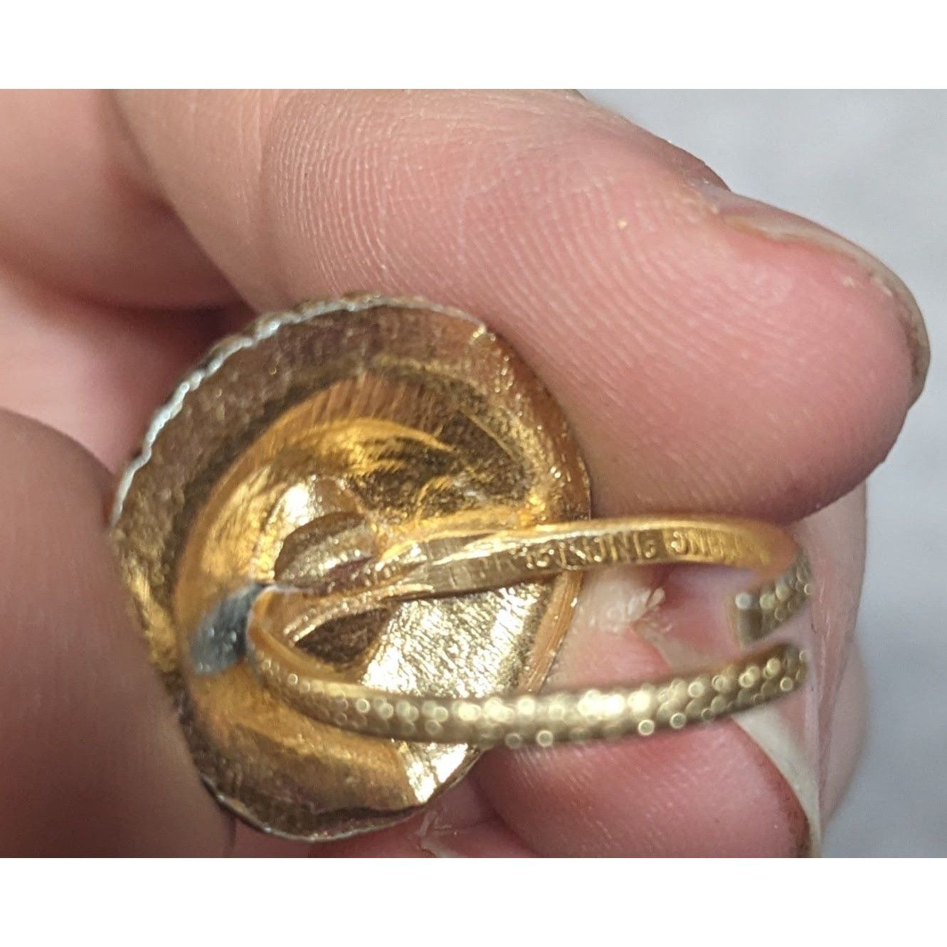 Other Vintage 50s Native Chief Shaped Adjustable Fashion Ring Size Size ONE SIZE - 3 Thumbnail