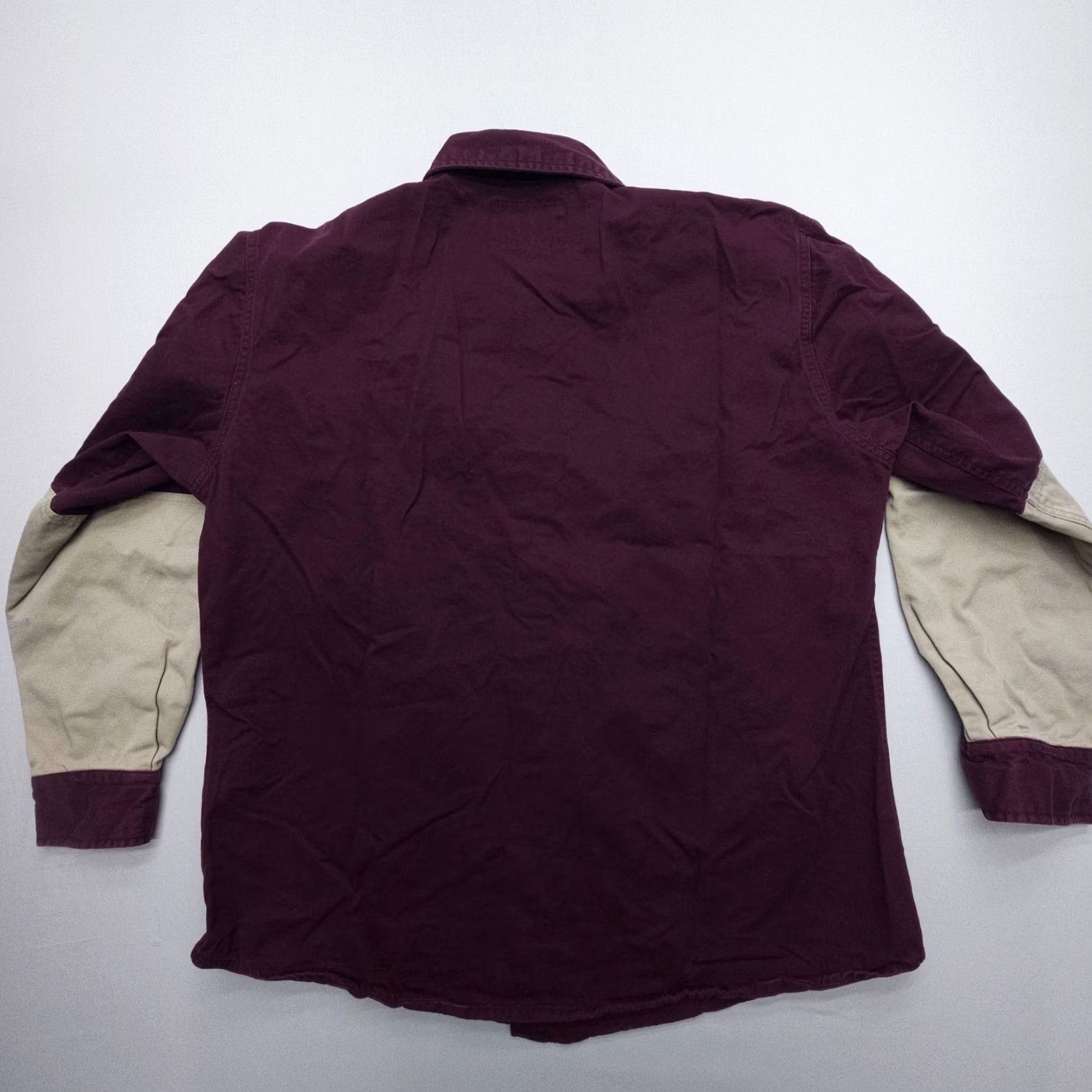 Vintage VINTAGE Woolrich Outdoor Guide Long Sleeve Button-Up Shirt Mens L Burgundy Red Twill Cotton Casual Workwear Travel Size US L / EU 52-54 / 3 - 2 Thumbnail