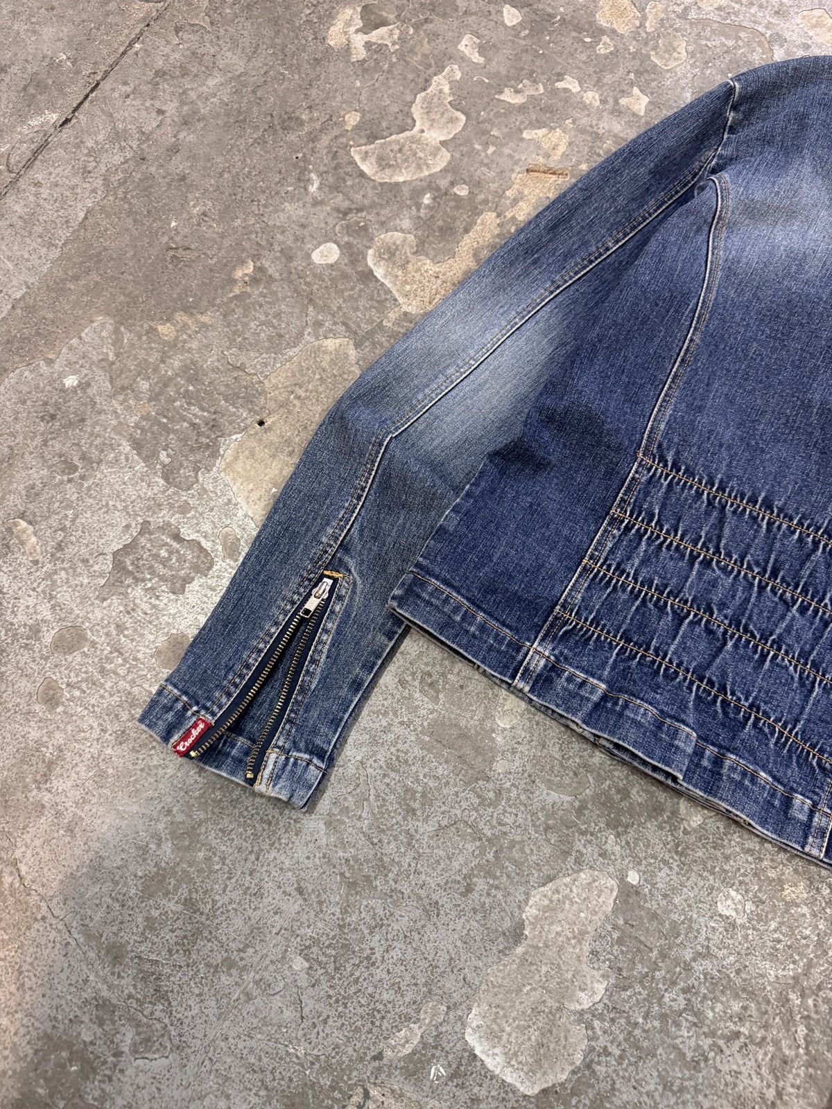 Vintage y2k Denim Bomber Jacket Size S / US 4 / IT 40 - 8 Thumbnail