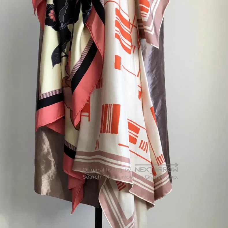 Dries Van Noten Dries Van Noten Silk Scarf Midi Skirt Size 31" - 5 Thumbnail