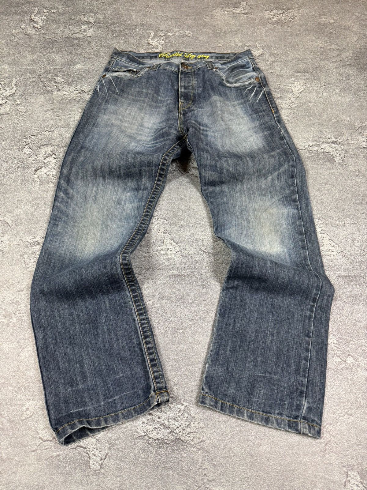 Y2K Distressed Faded Flare Bootcut Straight Jeans 2000s