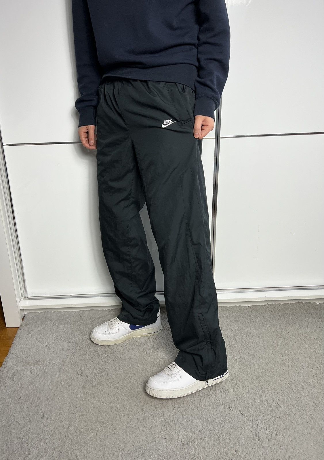 Nike × Vintage Baggy Pants Nike small logo black y2k 00’s vintage Size US 34 / EU 50 - 2 Thumbnail
