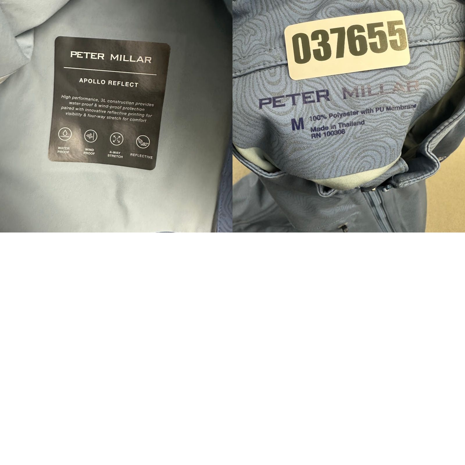 Peter Millar Peter Millar Vest Men M Blue Apollo Reflect Waterproof Martis Camp Golf Windbreaker Full Zip Pockets Sit Stand-Up Collar Adults Mens Size US M / EU 48-50 / 2 - 8 Thumbnail