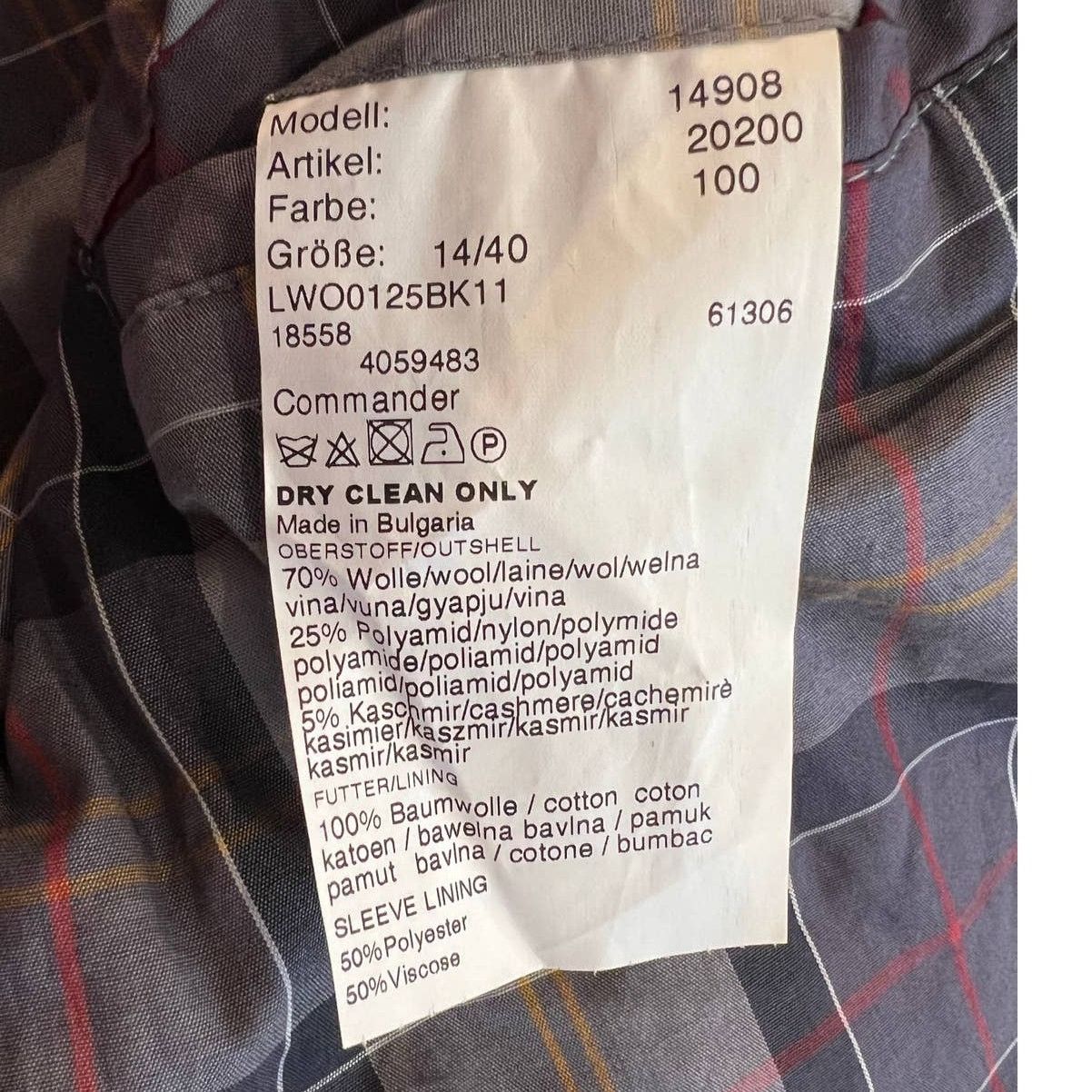 Barbour Barbour 'Commander' Mixed Wool Coat Size US/10 Size L / US 10 / IT 46 - 7 Thumbnail