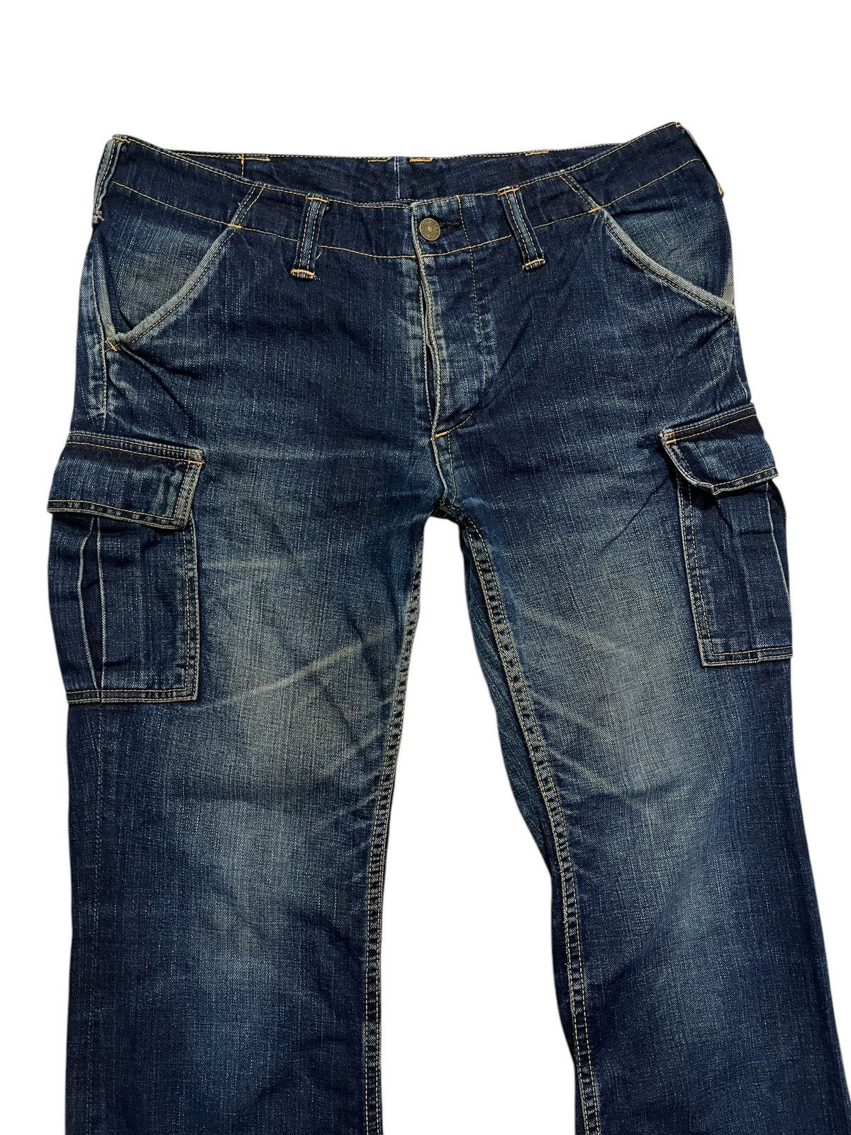 Japanese Brand × TMT × Vintage TMT JAPANESE BRAND DENIM CARGO JEANS Size US 34 / EU 50 - 2 Thumbnail