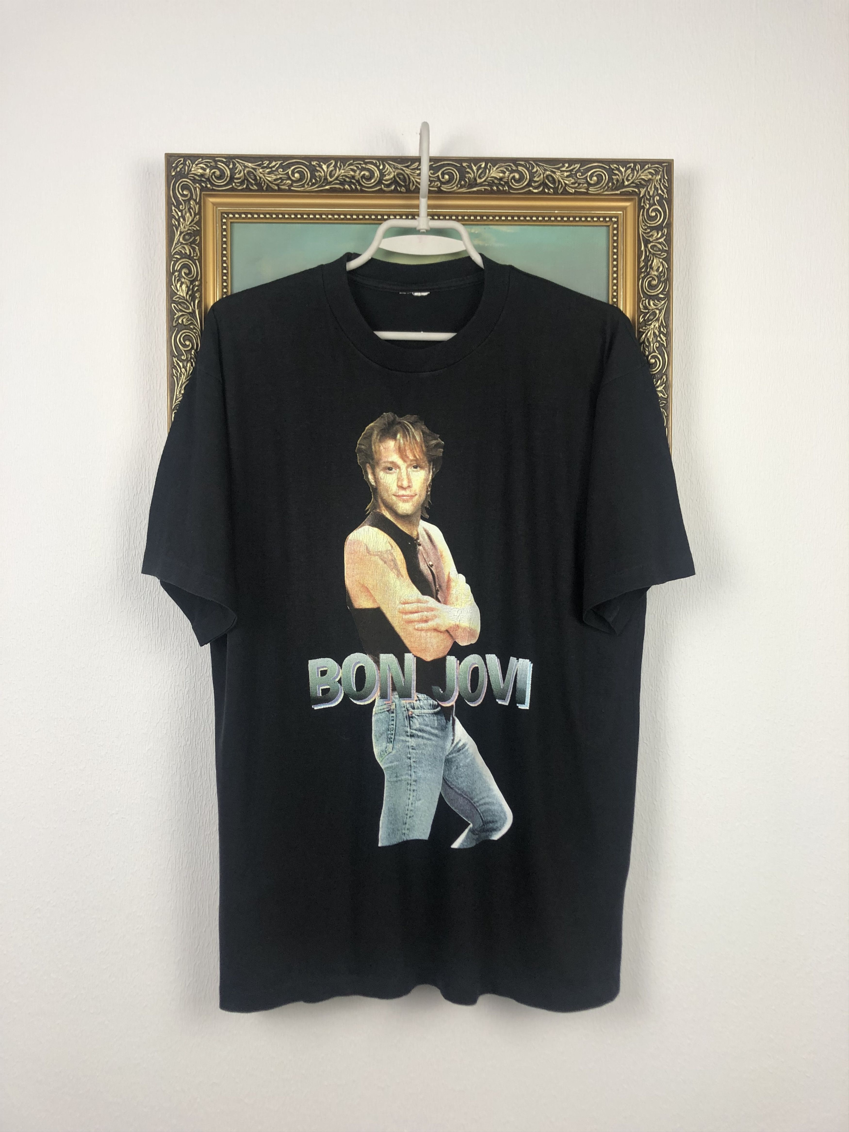 Vintage 90's Bon Jovi Shirt Band Tee Rare Hype Big Logo