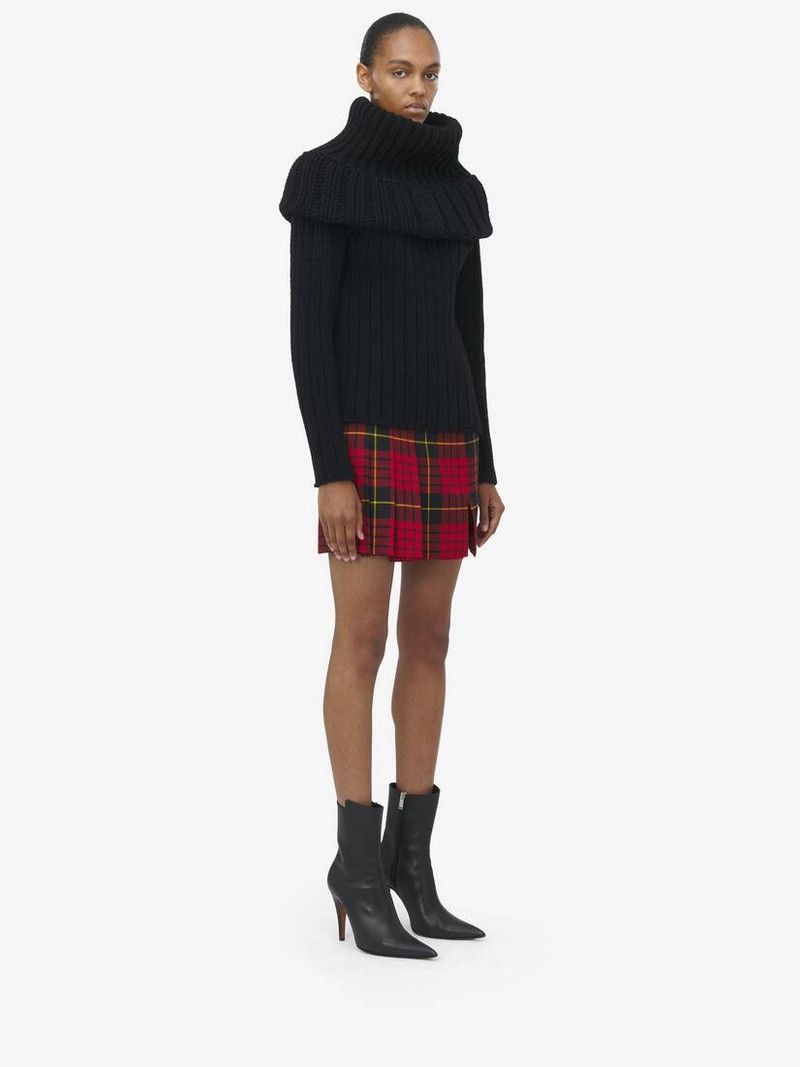 Alexander McQueen o1srvl11e0326 Exaggerated Collar Jumper in Black Size XL / US 12-14 / IT 48-50 - 4 Thumbnail
