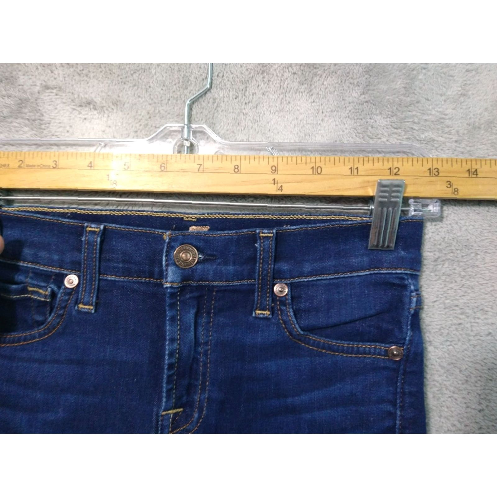 7 For All Mankind 7 For All Mankind Jeans Womens 24 Blue Denim Ankle Skinny Stretch Dark Wash Size 42" / US 20 - 3 Thumbnail