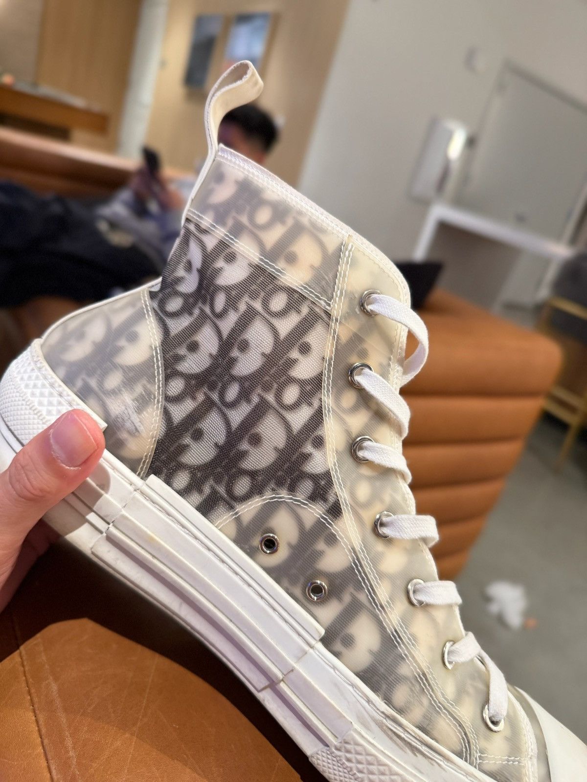 Dior STEAL! Dior Oblique B23 High top shoes Size US 11 / EU 44 - 9 Thumbnail