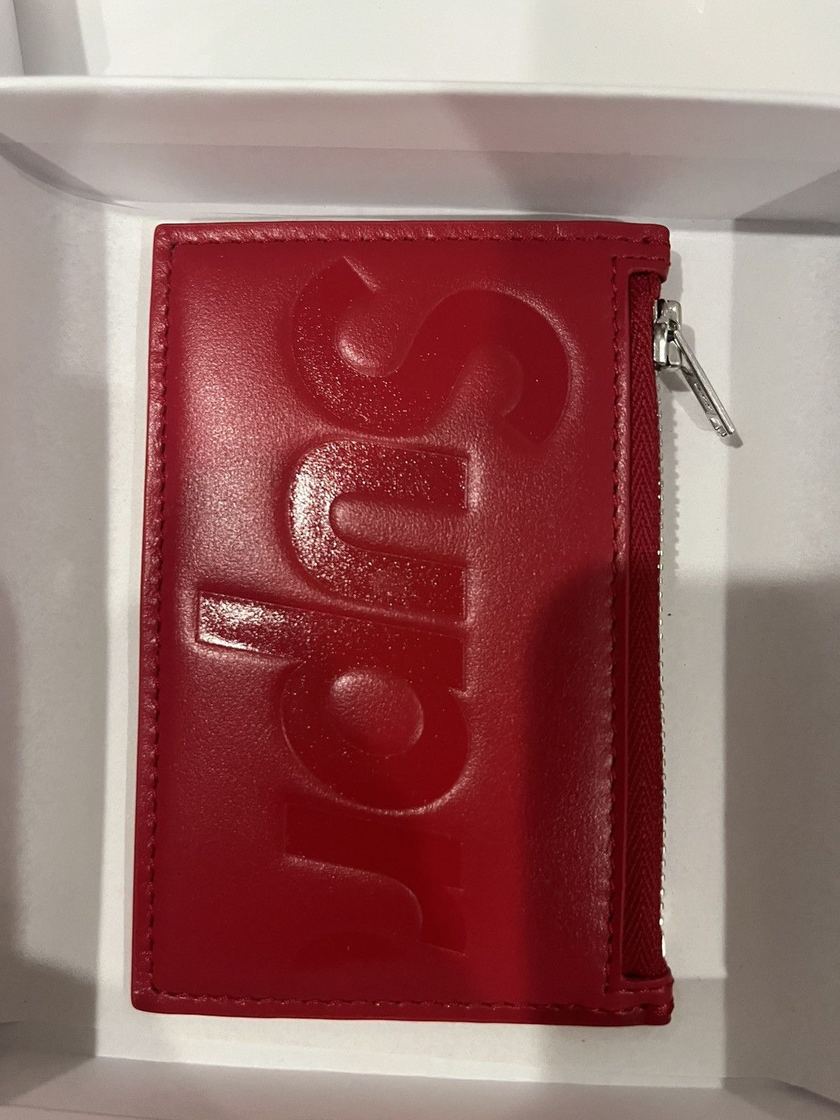 Supreme Leather Zip Card Holder \ 