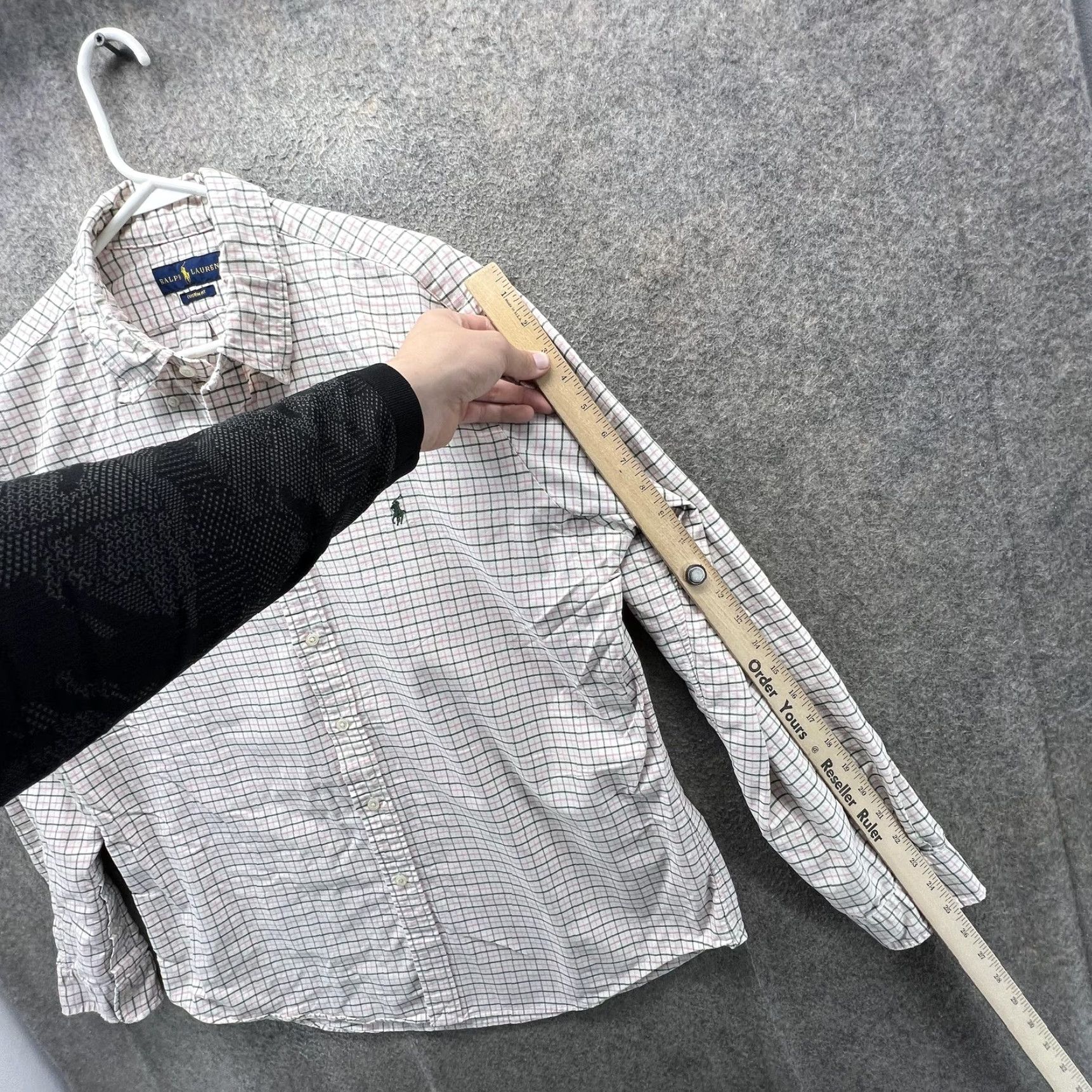 Ralph Lauren Ralph Lauren Shirt Mens XL White Check Long Sleeve Button Front Custom Fit Size US XL / EU 56 / 4 - 4 Thumbnail