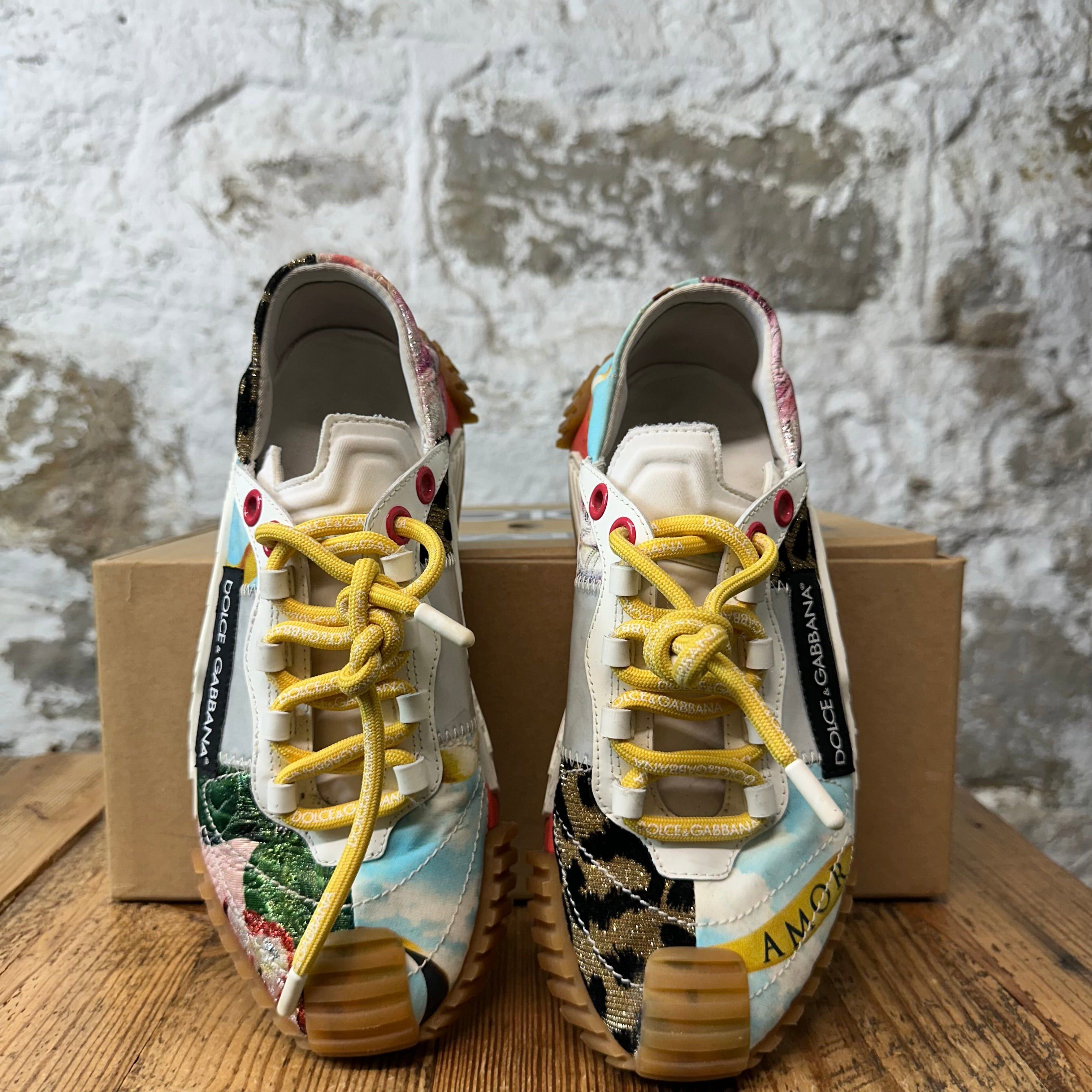 Dolce & Gabbana Dolce Gabbana Multicolor Patchwork NS1 Sneaker Sz 5 (37) Size US 5 / EU 37 - 3 Thumbnail