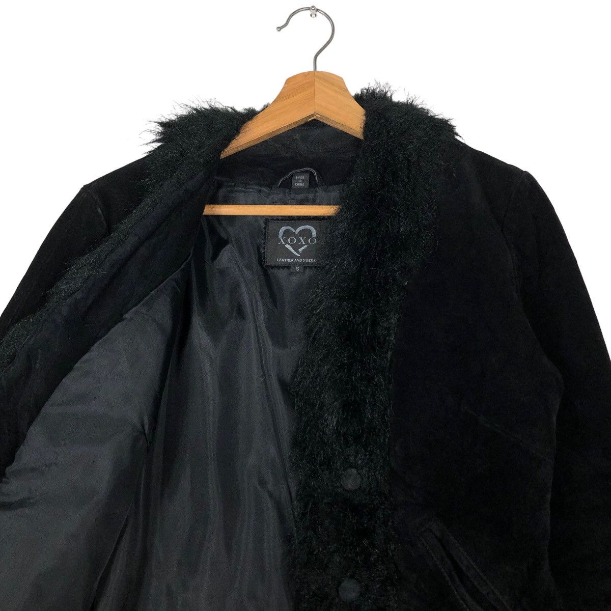 Japanese Brand 🔥Rare Vintage Suede Leather Jacket Mink Fur Collar Xoxo Size US S / EU 44-46 / 1 - 10 Thumbnail