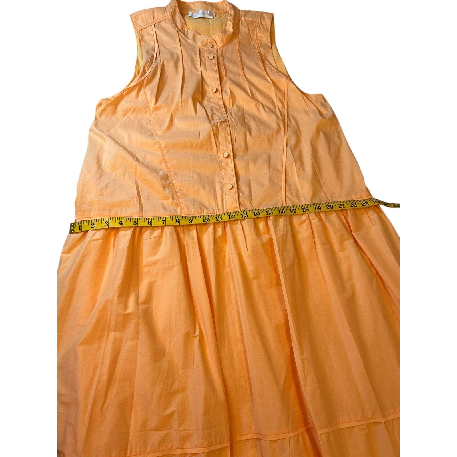 Jonathan Simkhai Jonathan Simkhai Ellery Poplin Maxi Dress in Melon- Size XL Size XL / US 12-14 / IT 48-50 - 6 Thumbnail