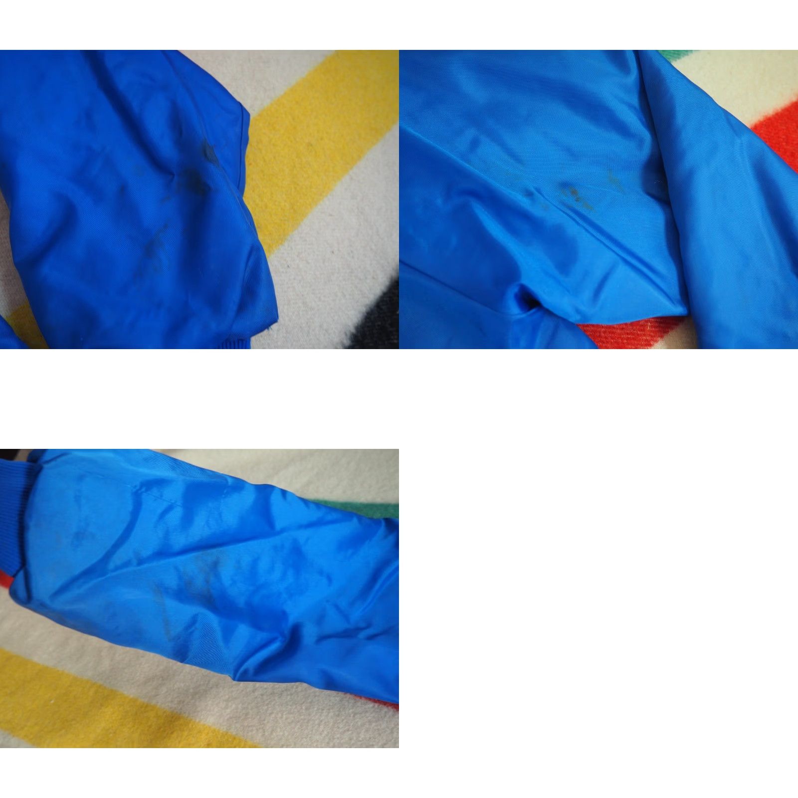 Vintage VTG 70s Swingster Royal Blue Nylon Sherpa Shearling Lined Snap Jacket USA Mens M Size US M / EU 48-50 / 2 - 8 Thumbnail